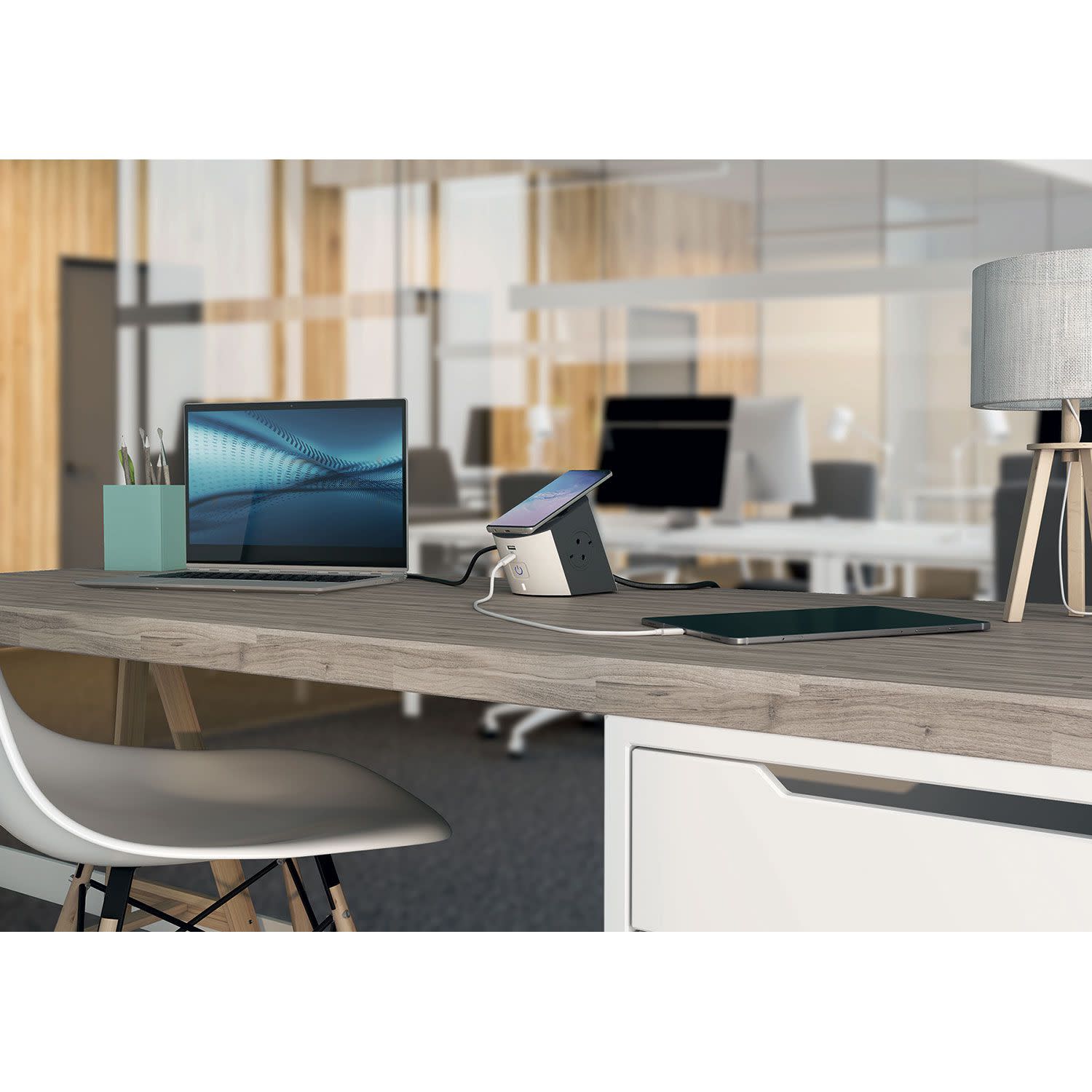 Εικόνα 2 του Legrand Πολύπριζο 2 Θέσεων Σούκο Wirless Charger USB A+C