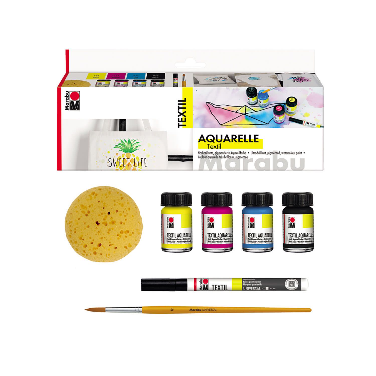 Marabu DIY Kit ύφασμα Textil Ακουαρέλας
