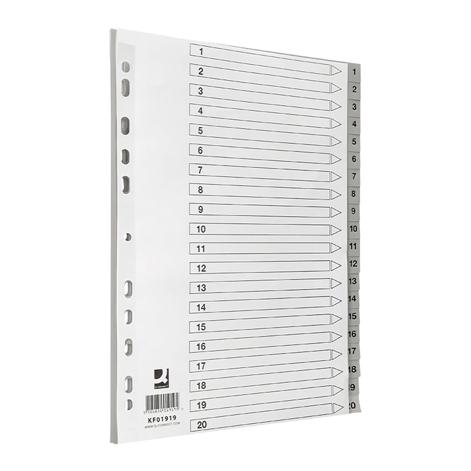 Εικόνα 2 του Q-Connect Διαχωριστικά Αριθμητικά Πλαστικά 1-20 Θέματα Α4