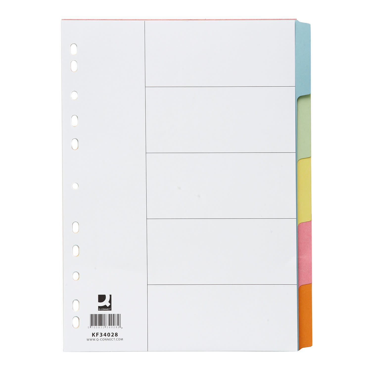 Q-Connect Διαχωριστικά Χρωματιστά Χάρτινα 5 Θέματα Α4
