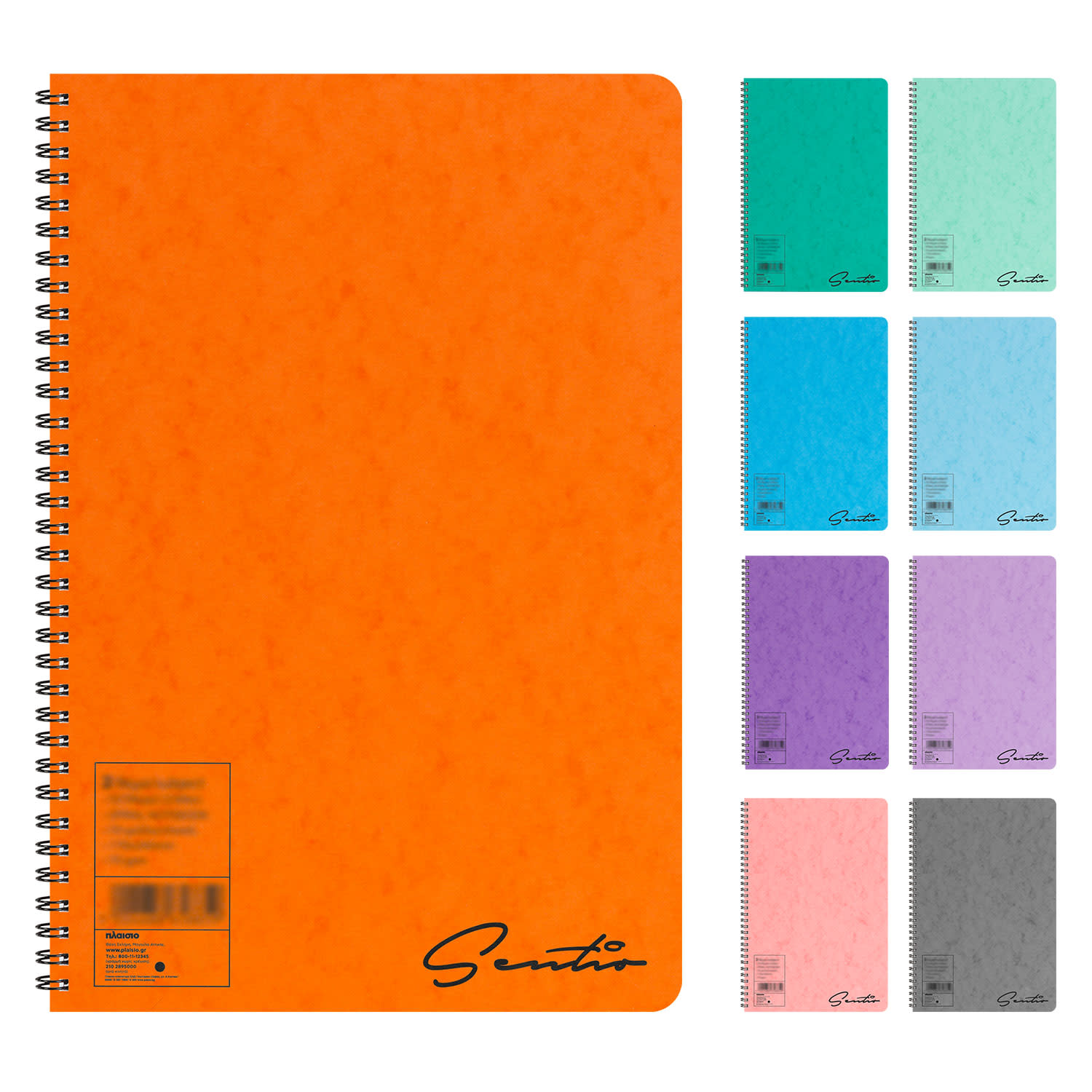 Εικόνα 1 του Sentio Τετράδιο Σπιράλ Ριγέ Πρεσπάν 17x25cm 2 Θεμάτων 70 Φύλλα