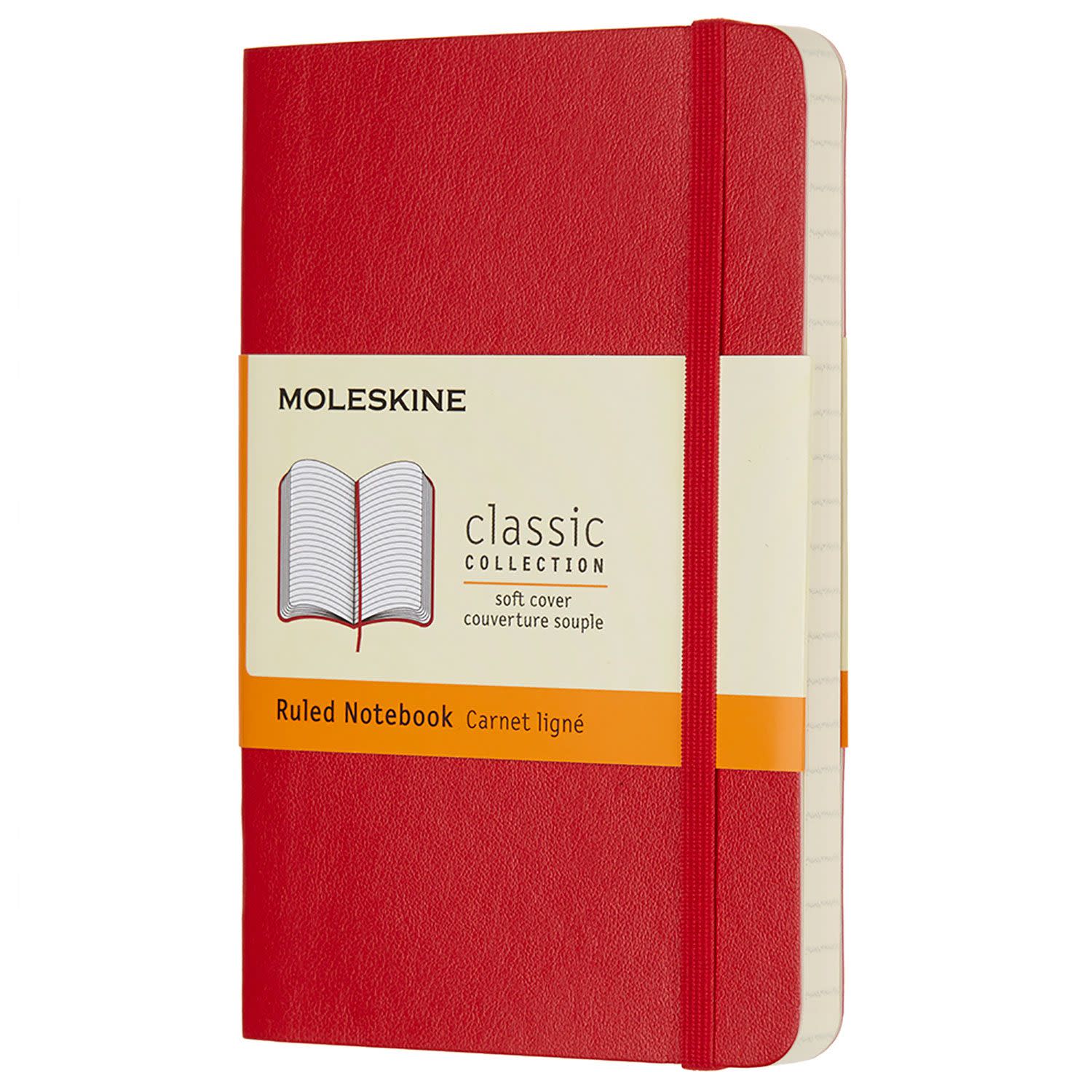 Moleskine Σημειωματάριο Ριγέ Pocket Κόκκινο Με Μαλακό Εξώφυλλο