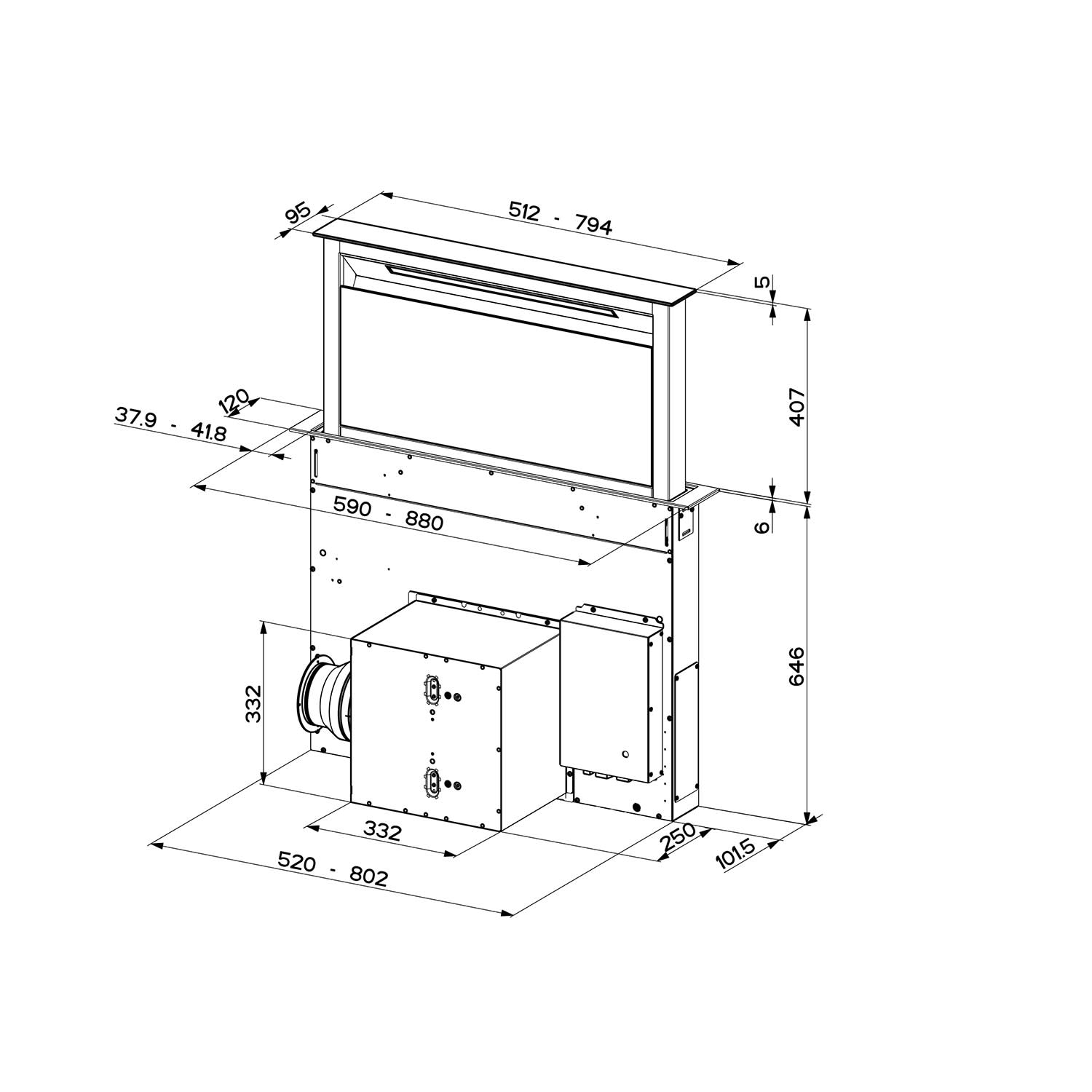 Εικόνα 5 του Faber FABULA PLUS EV8+ WH A90 Απορροφητήρας Πάγκου