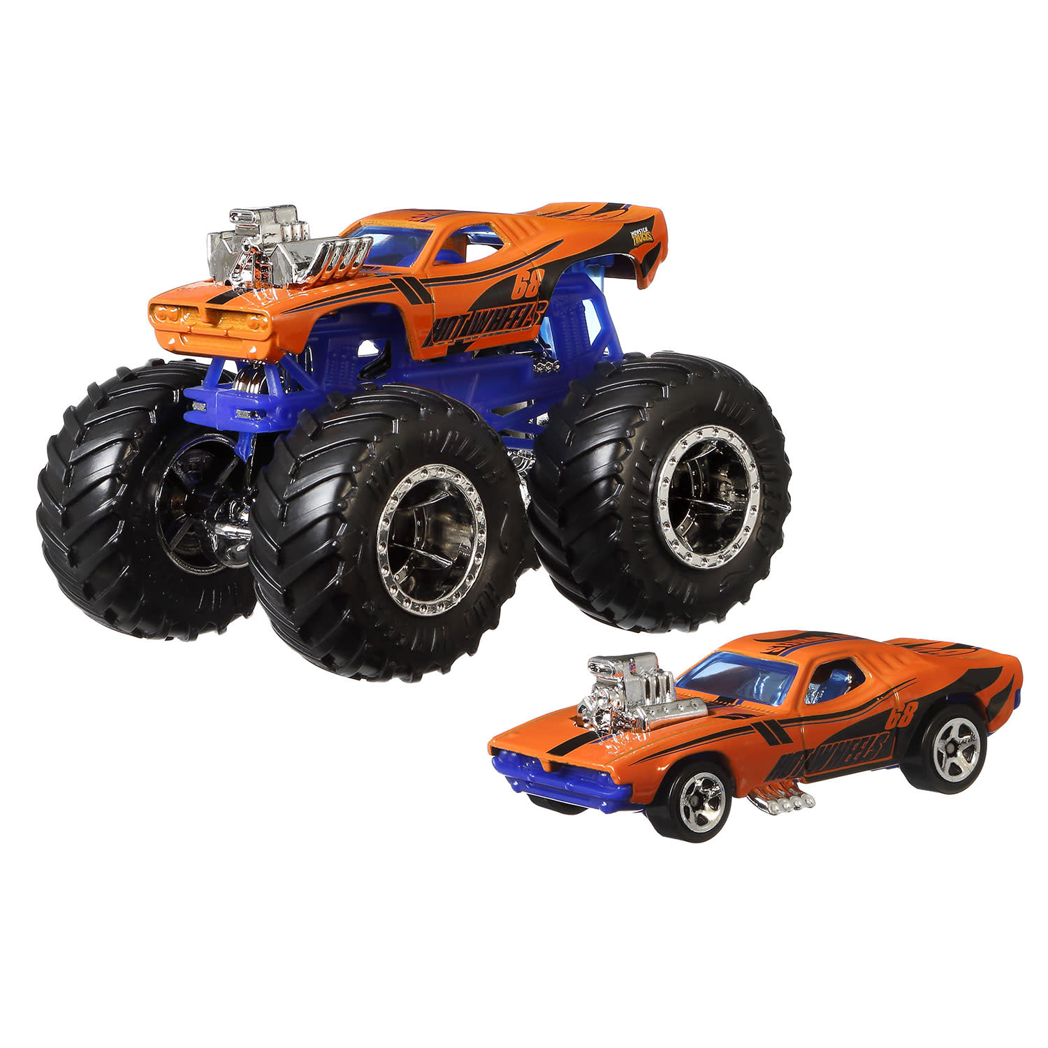 Εικόνα 17 του Hot Wheels Όχημα Monster Trucks  Mε Αυτοκινητάκι