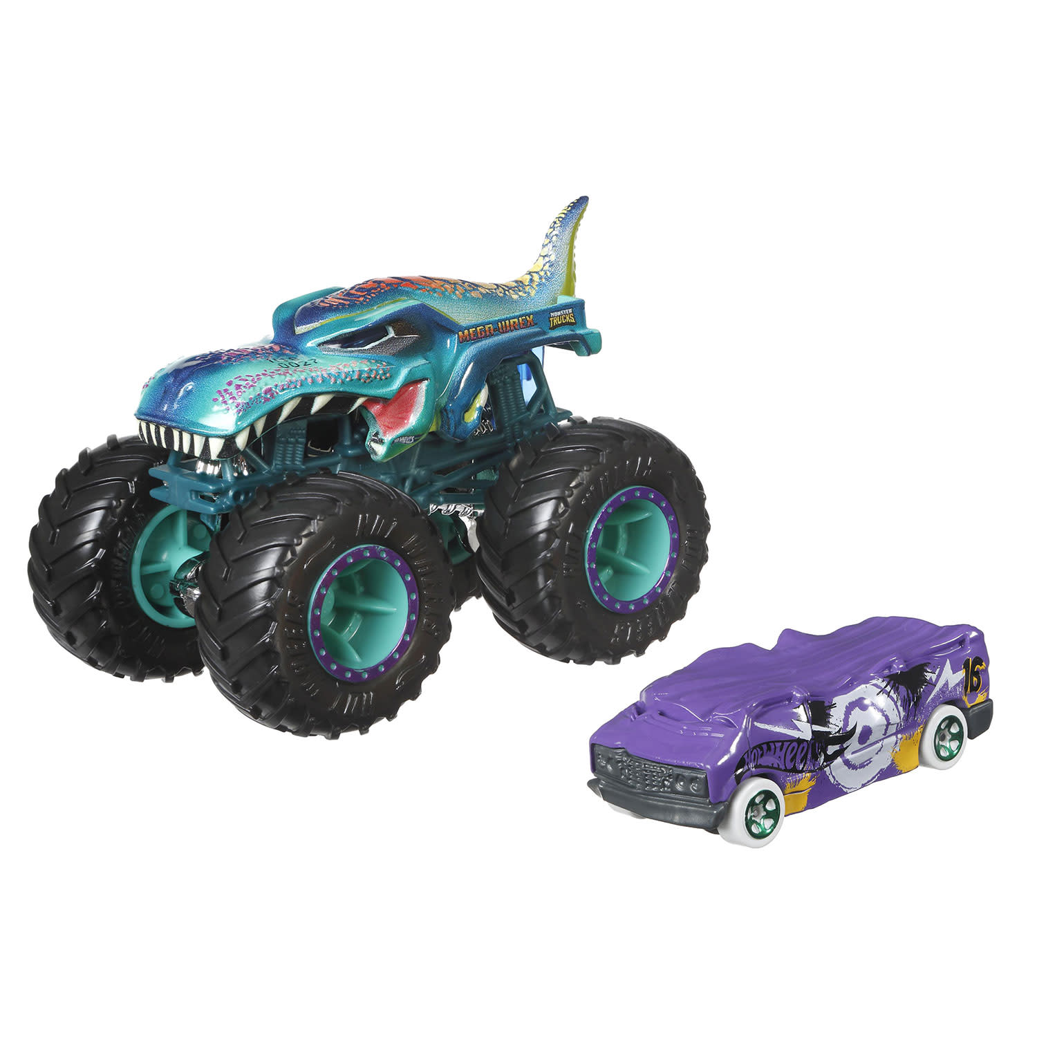 Εικόνα 7 του Hot Wheels Όχημα Monster Trucks  Mε Αυτοκινητάκι