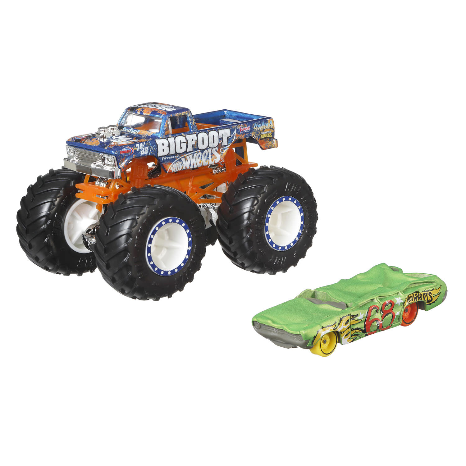 Εικόνα 9 του Hot Wheels Όχημα Monster Trucks  Mε Αυτοκινητάκι