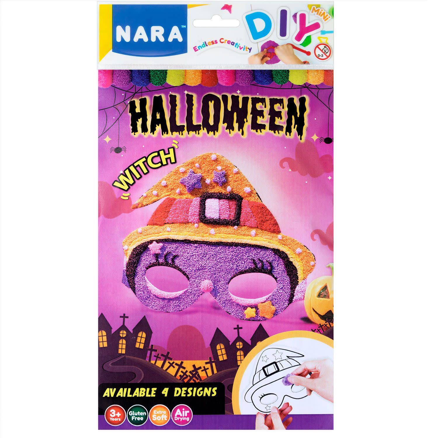Εικόνα 3 του Μάσκα DIY από πλαστελίνη Witch