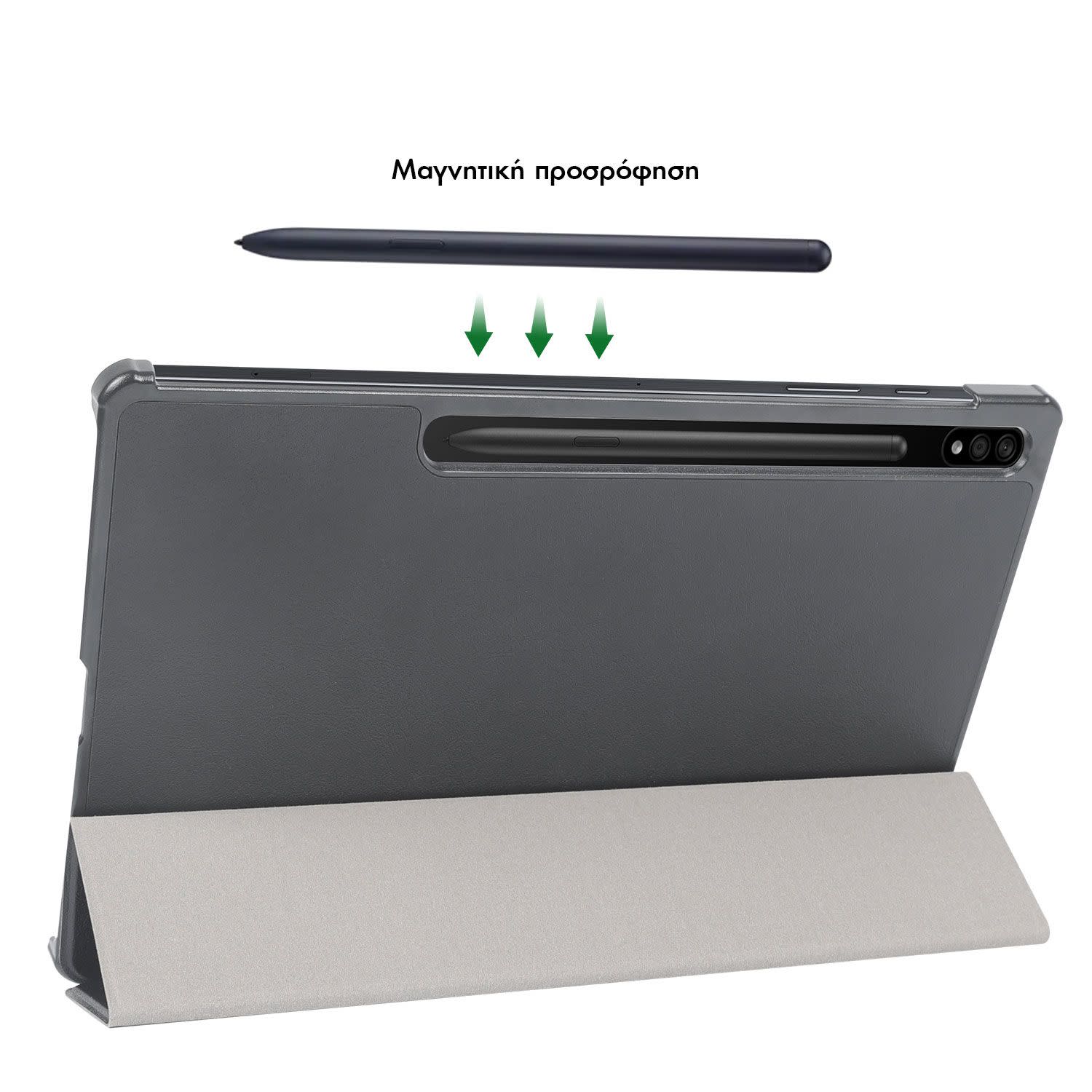 Εικόνα 2 του Sentio Θήκη Book Cover για tablet Galaxy Tab S7+/S7 FE/S8+ 12.4" Γκρι