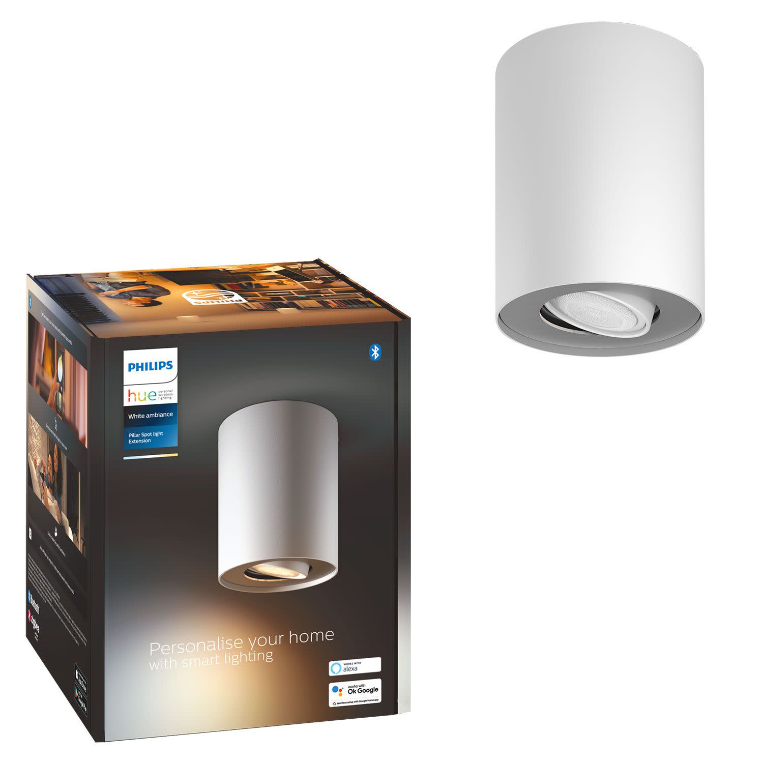 Εικόνα 1 του Philips Pillar Hue ext. spot single spot white 1