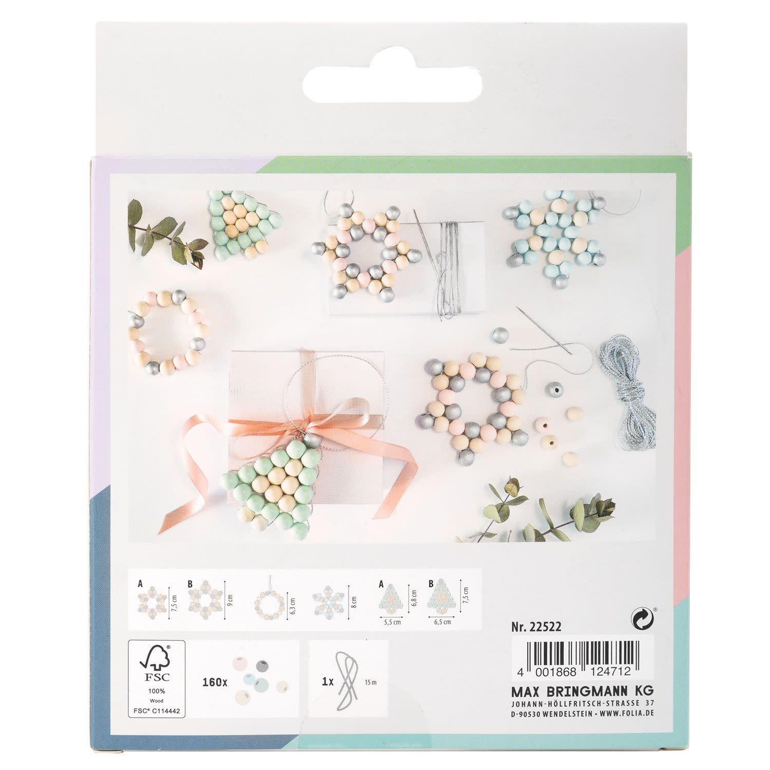 Εικόνα 2 του Folia Χριστουγεννιάτικο Στολίδι DIY Pastel 161τεμ.