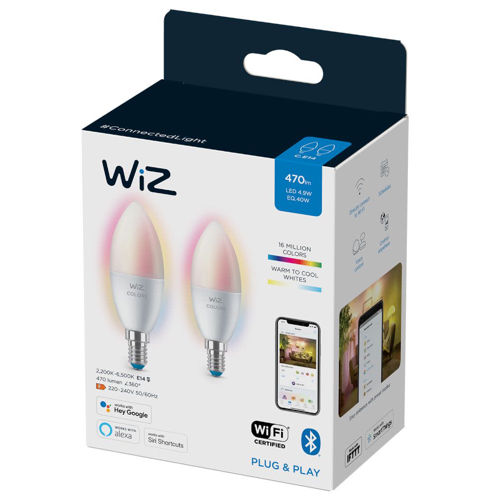 Κάνε κλικ για να δεις την εικόνα 2 του Wiz Wi-Fi BLE 40W C37 E14 RGB
