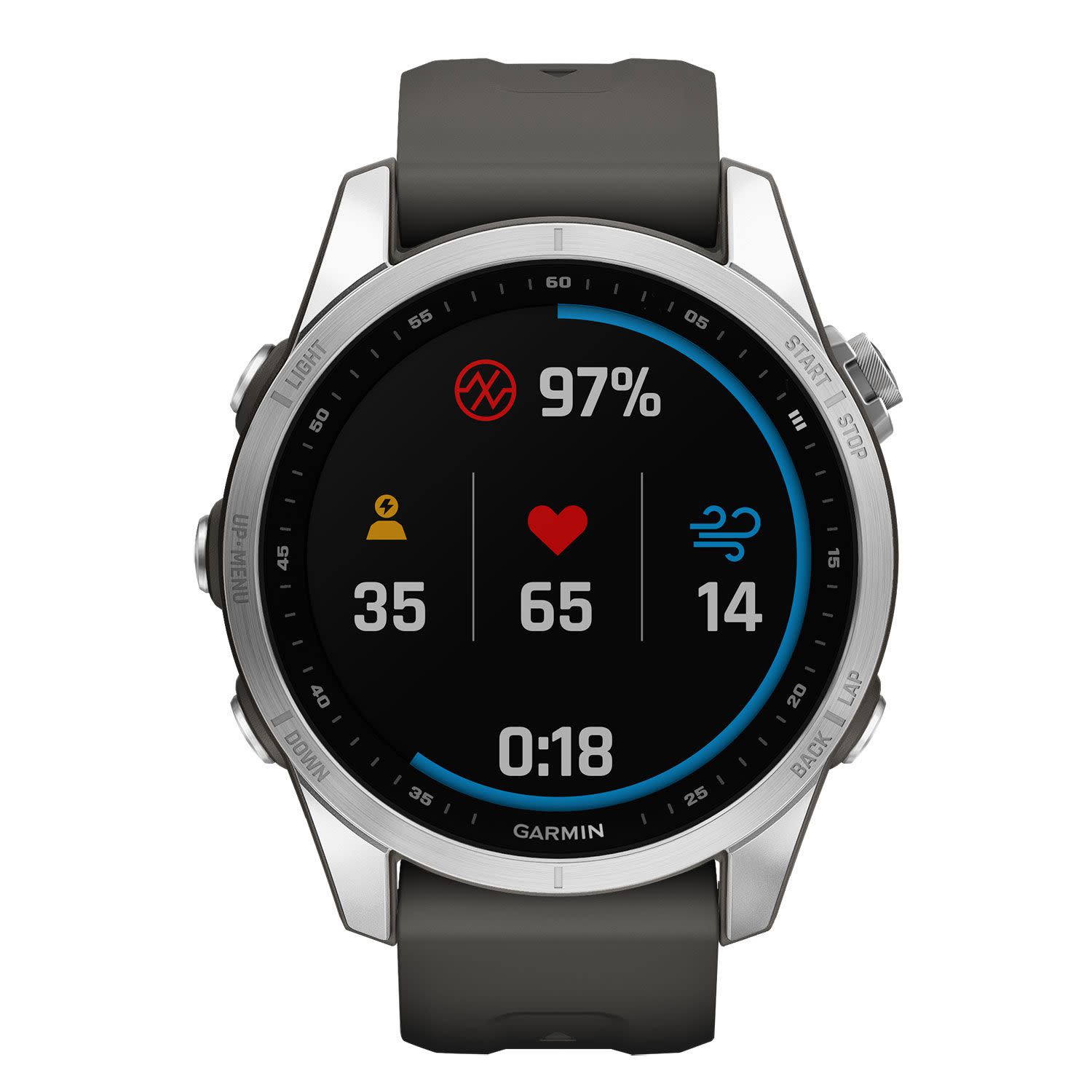 Εικόνα 2 του Garmin Fenix 7S 42mm Silver with Graphite