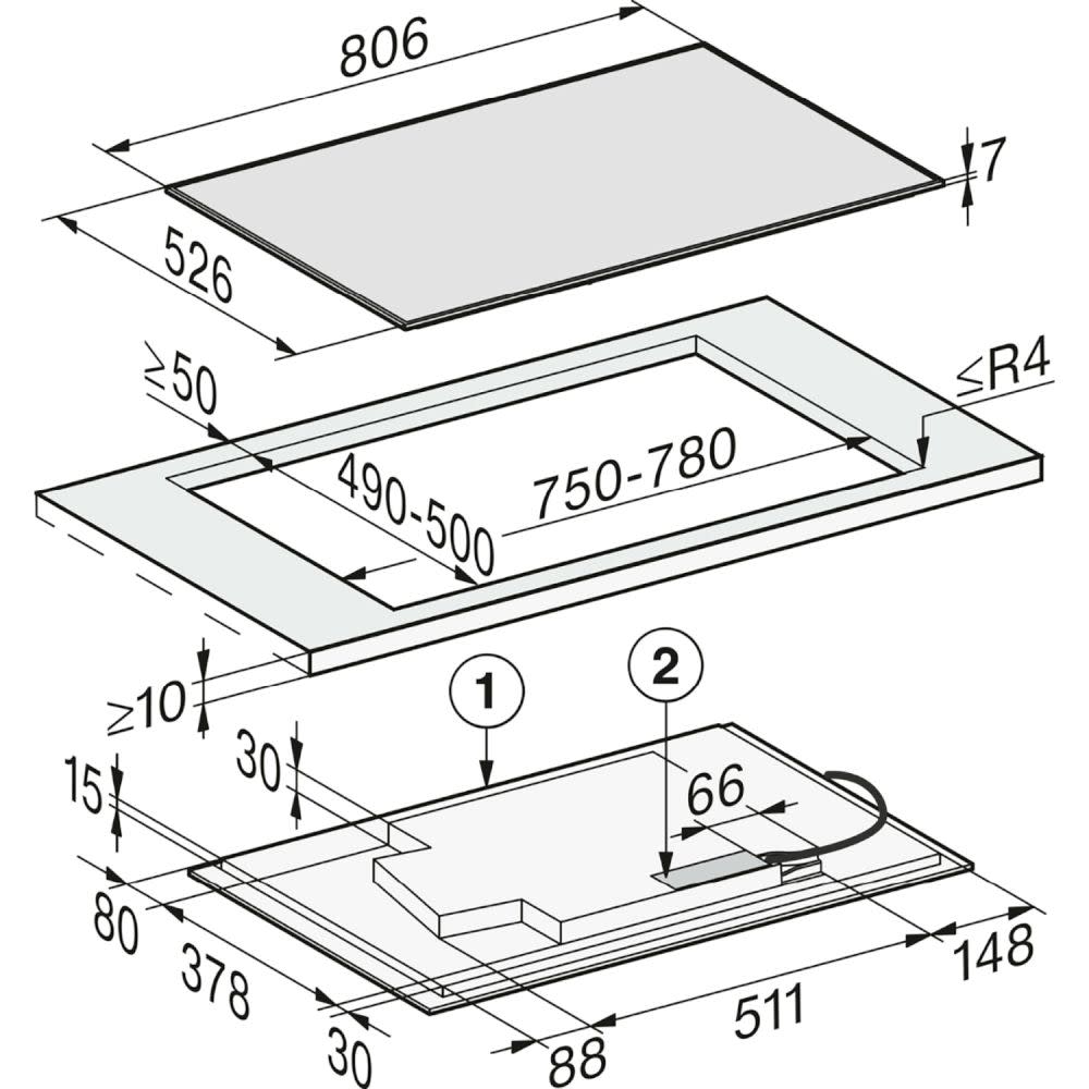 Εικόνα 3 του Miele KM 7679 FR Stainless Steel Εστίες Επαγωγικές