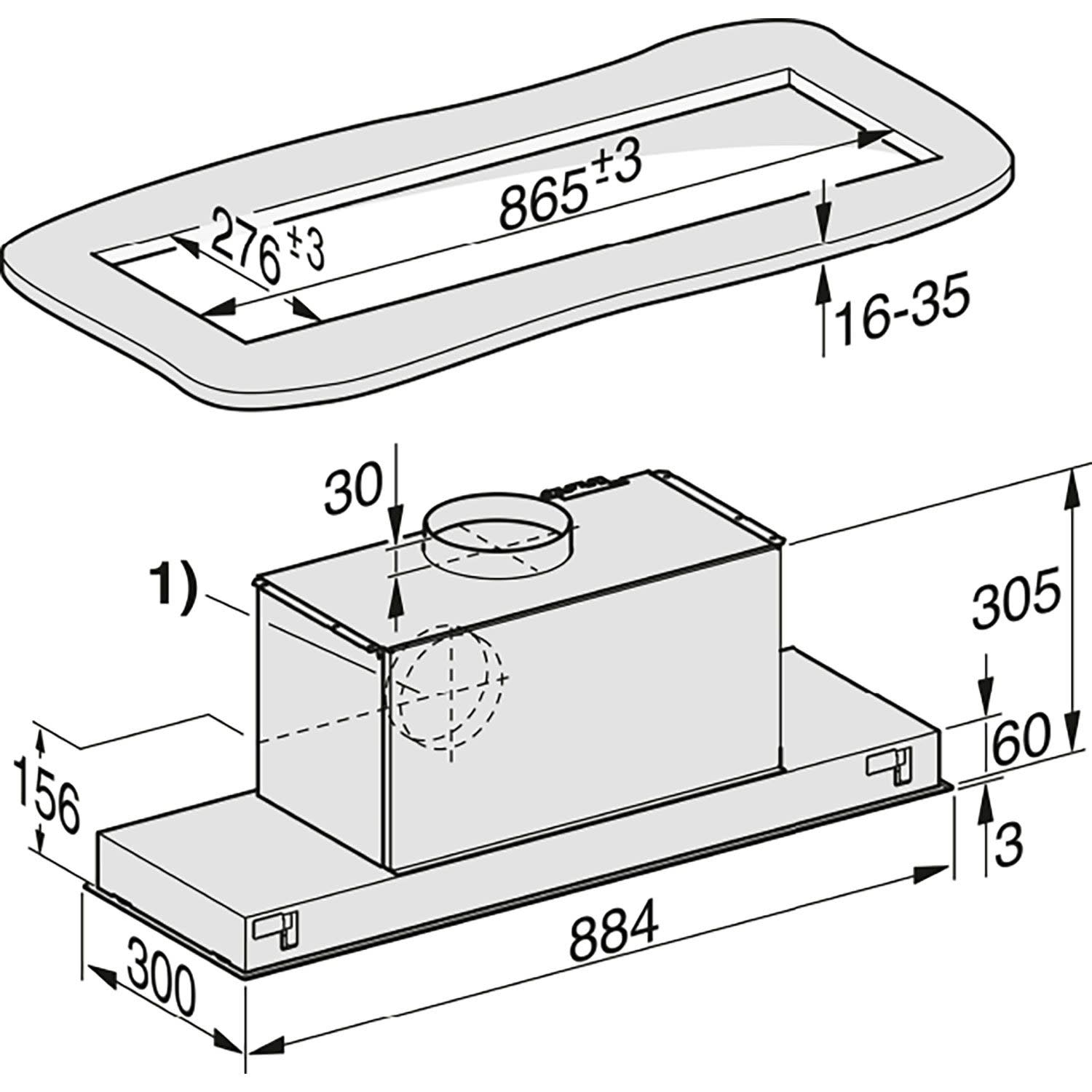 Εικόνα 5 του Miele DA 2390 Απορροφητήρας Μηχανισμός απορρόφησης