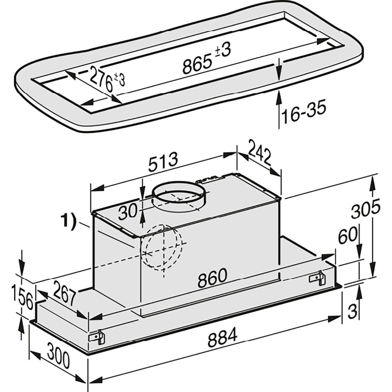 Εικόνα 5 του Miele DA 2698 Απορροφητήρας Μηχανισμός απορρόφησης