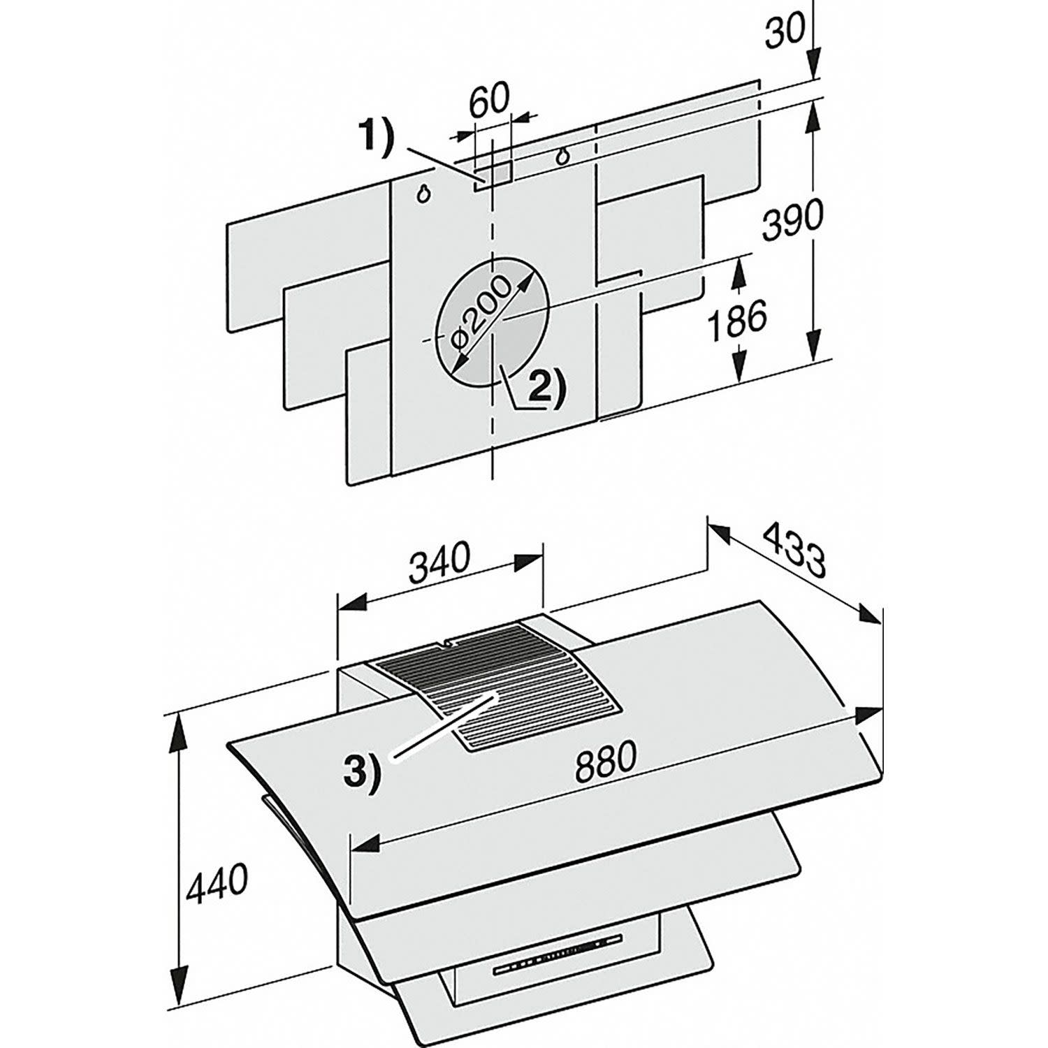 Εικόνα 3 του Miele DA 7198 W Triple Grey Απορροφητήρας Τζάκι