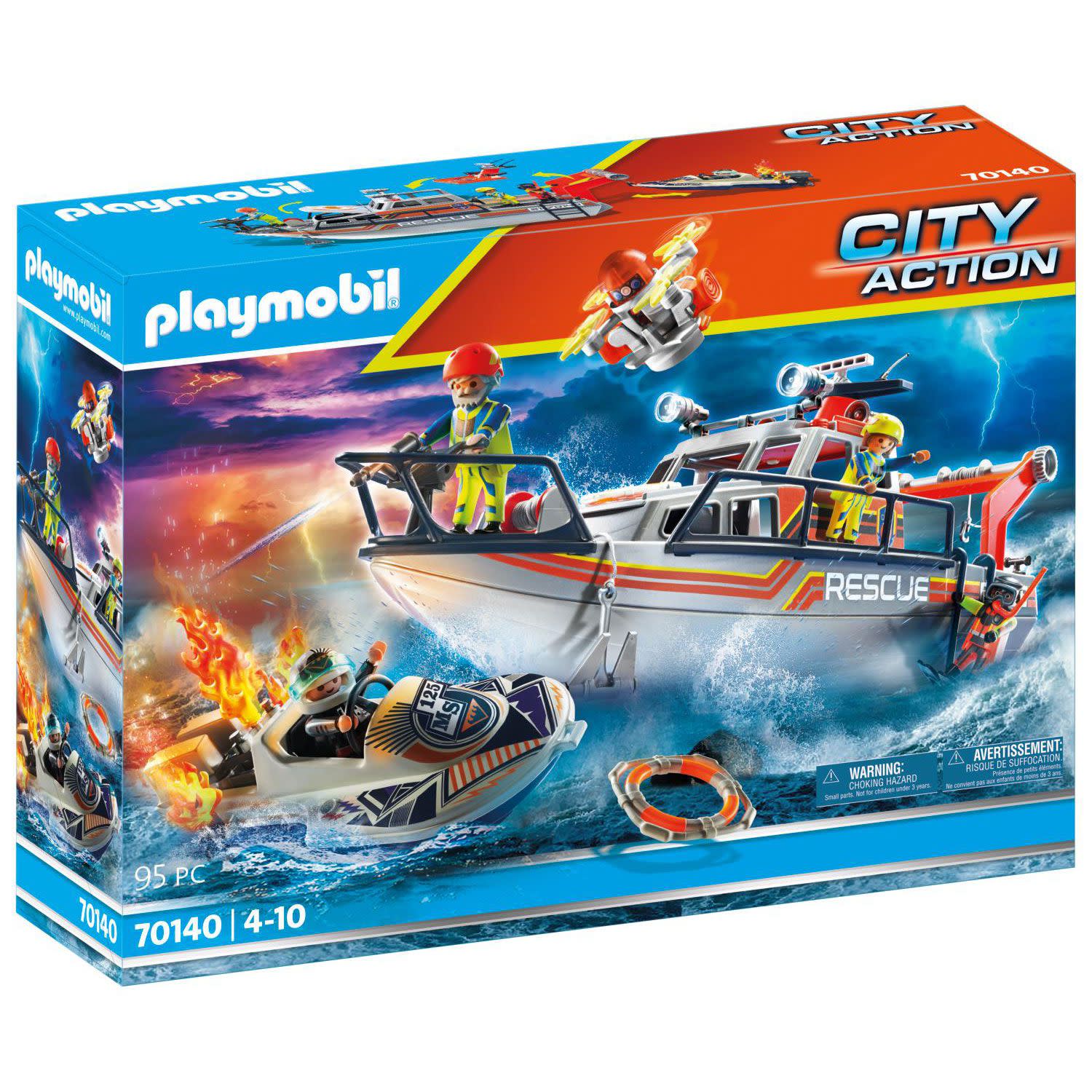 Εικόνα 1 του playmobil City Action Επιχείρηση Πυρόσβεσης με Σκάφος Διάσωσης 70140