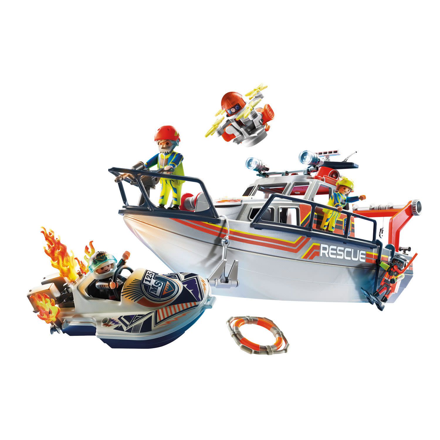 Εικόνα 2 του playmobil City Action Επιχείρηση Πυρόσβεσης με Σκάφος Διάσωσης 70140