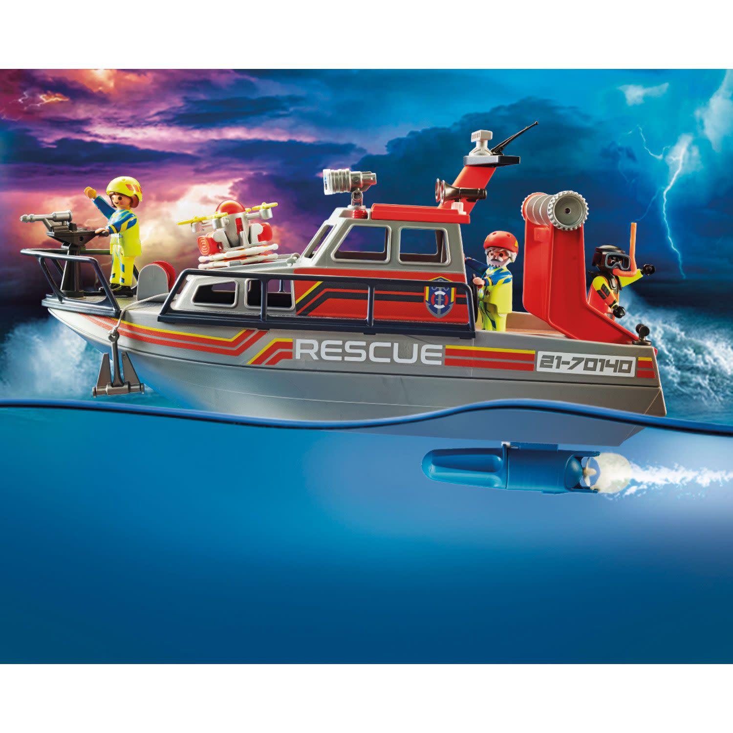 Εικόνα 5 του playmobil City Action Επιχείρηση Πυρόσβεσης με Σκάφος Διάσωσης 70140