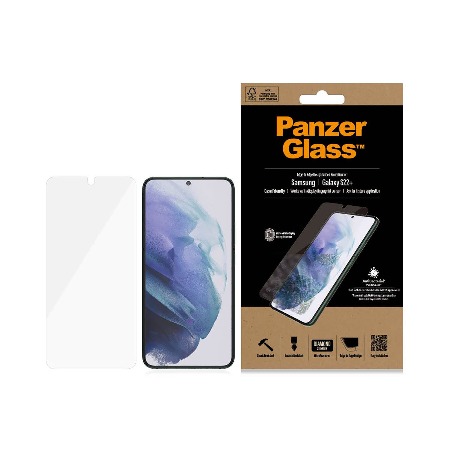 Εικόνα 3 του PanzerGlass Γυαλί 3 D για Samsung Galaxy S22+ Antibacterial