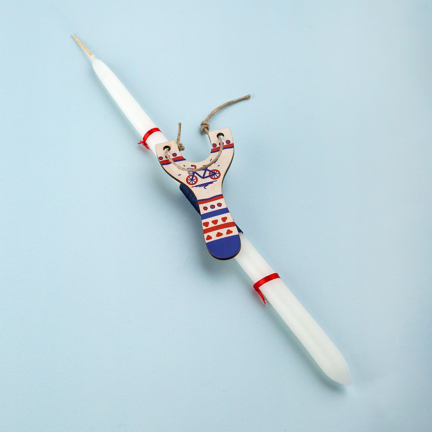 Sentio Λαμπάδα Σφεντόνα σε Λευκό Κερί