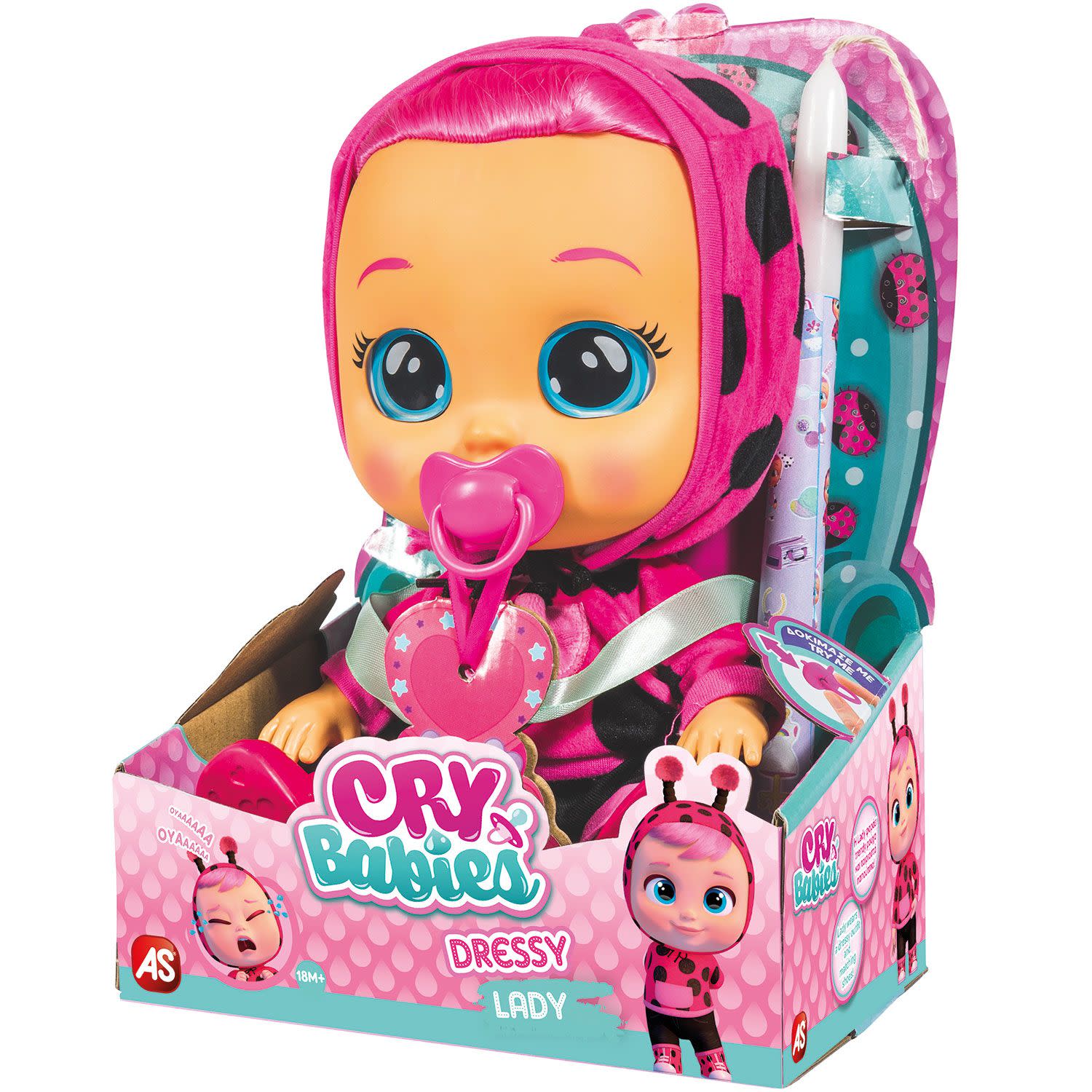 Εικόνα 4 του AS Λαμπάδα Cry Babies Κλαψουλίνια Dressy Διαδραστική Κούκλα