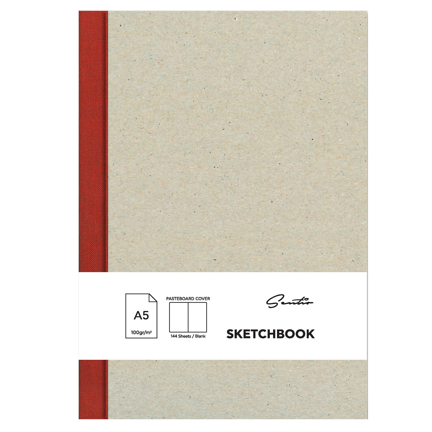 Sentio Sketchbook 14.8x21cm Κόκκινο 144 Φύλλων