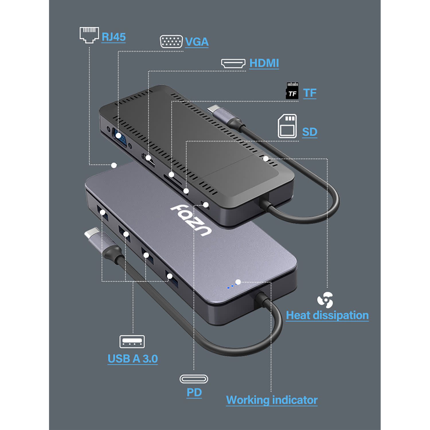 Εικόνα 6 του Fazn Office Pro Type-C NVME 11-in-1 Hub