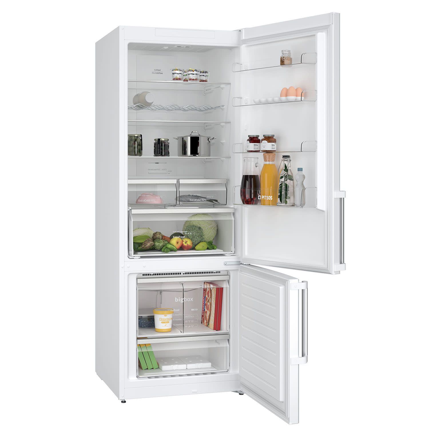 Εικόνα 2 του Pitsos PKNB56XWEP Ψυγειοκαταψύκτης White