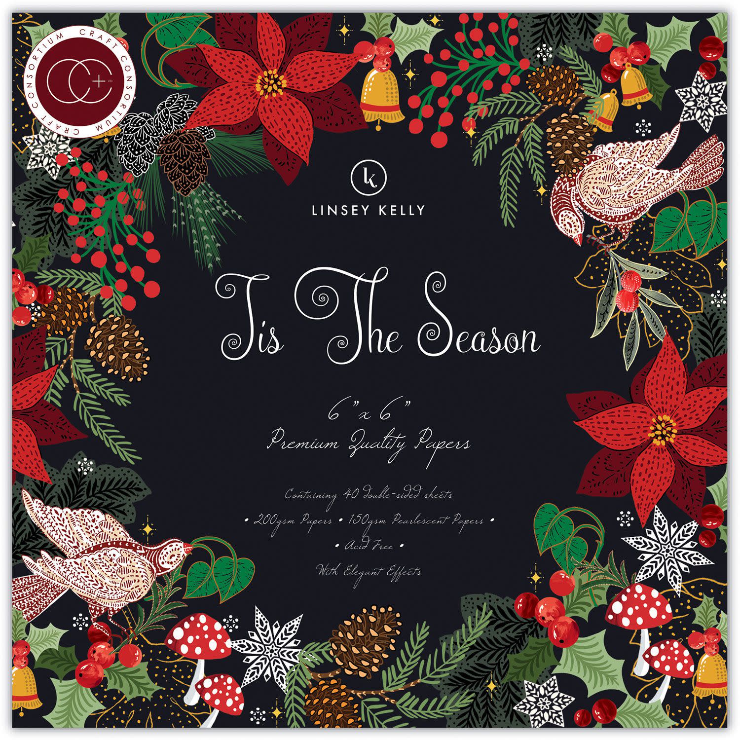 Εικόνα 1 του Craft Consortium Paper Pad Tis The Season 6x6 40 Φύλλα
