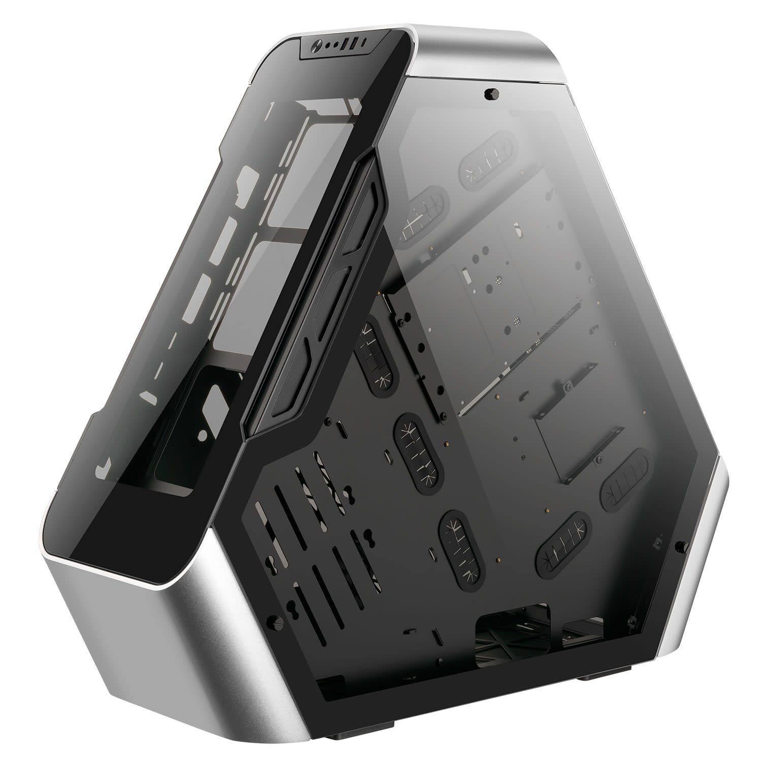 Κάνε κλικ για να δεις την εικόνα 2 του Jonsbo TR03-G Silver Full Tower