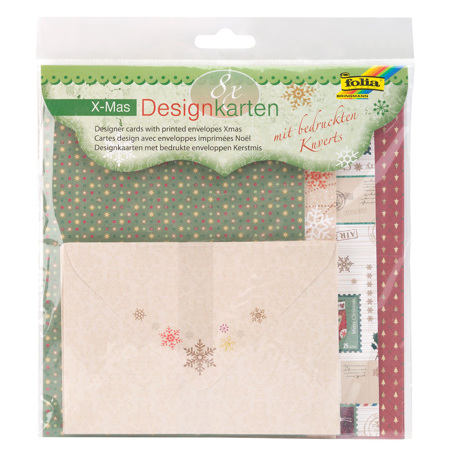 Εικόνα 1 του Folia Ευχετήριες Κάρτες Με Φακέλους X-Mas