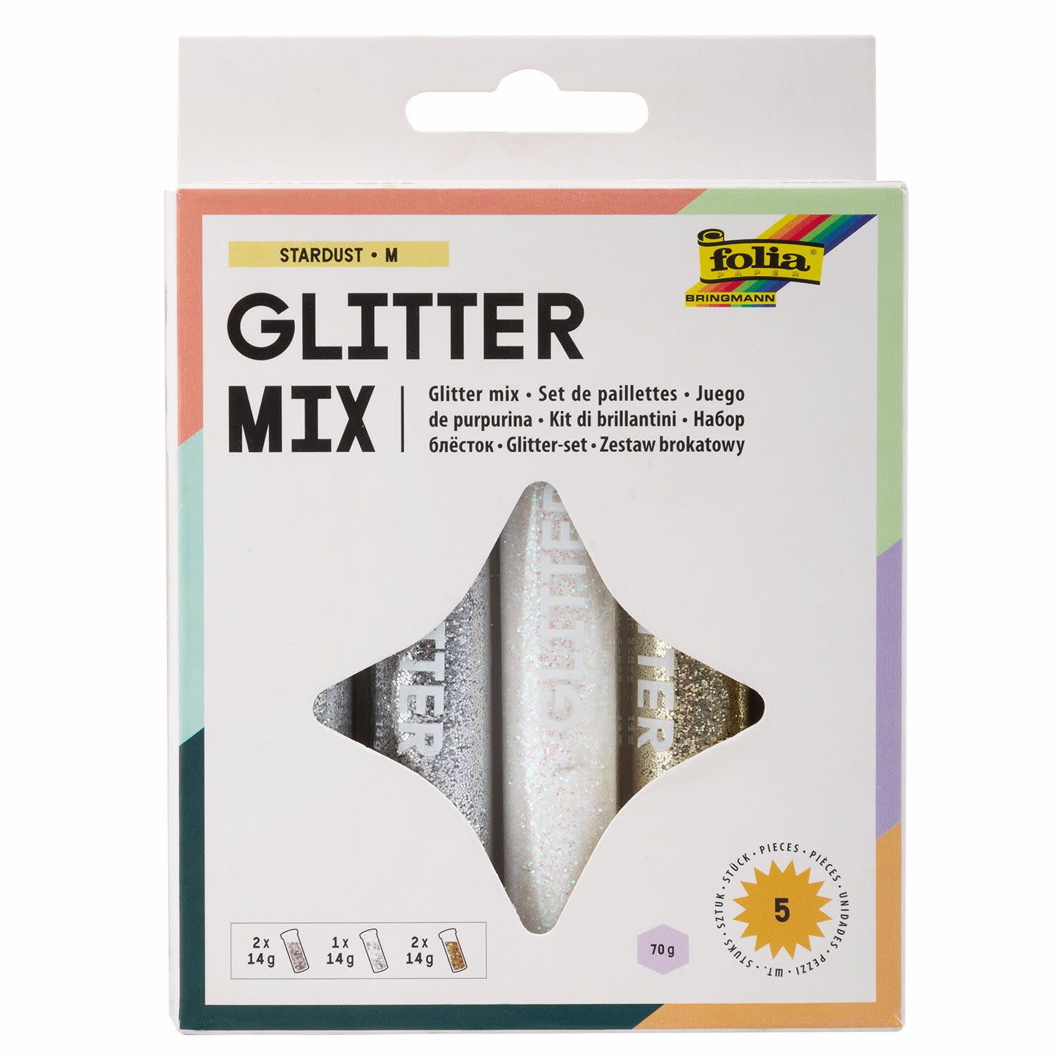 Κάνε κλικ για να δεις την εικόνα 1 του Folia Glitter 5τεμ.