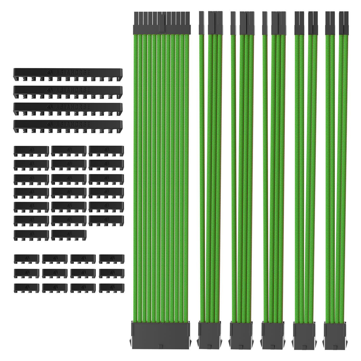 Εικόνα 1 του AsiaHorse Extension Sleeved PSU Cable 6-Kit Πράσινο