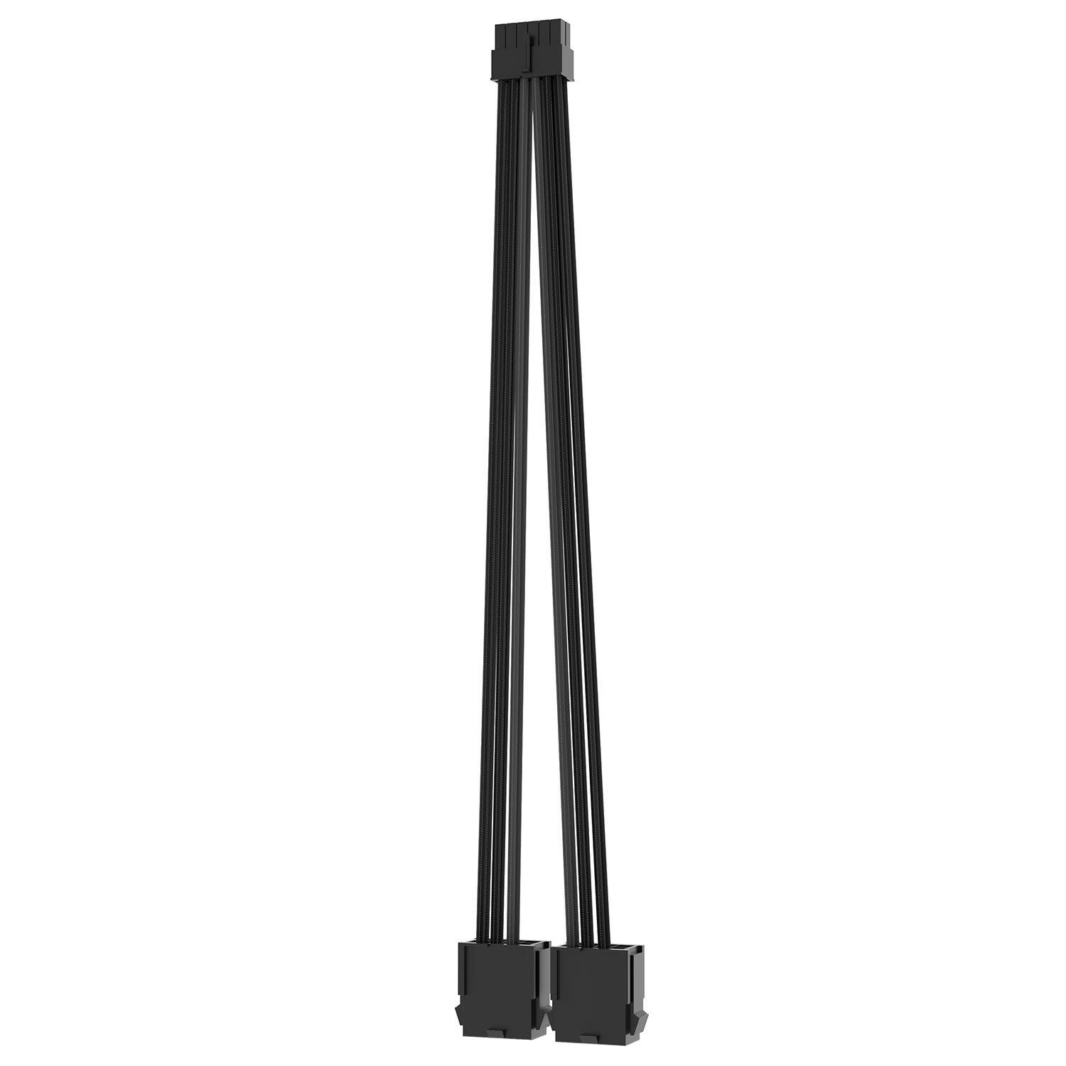 Εικόνα 1 του AsiaHorse Extension Sleeved PSU Cable 12pin to 2x8pin Μαύρο-Γκρι