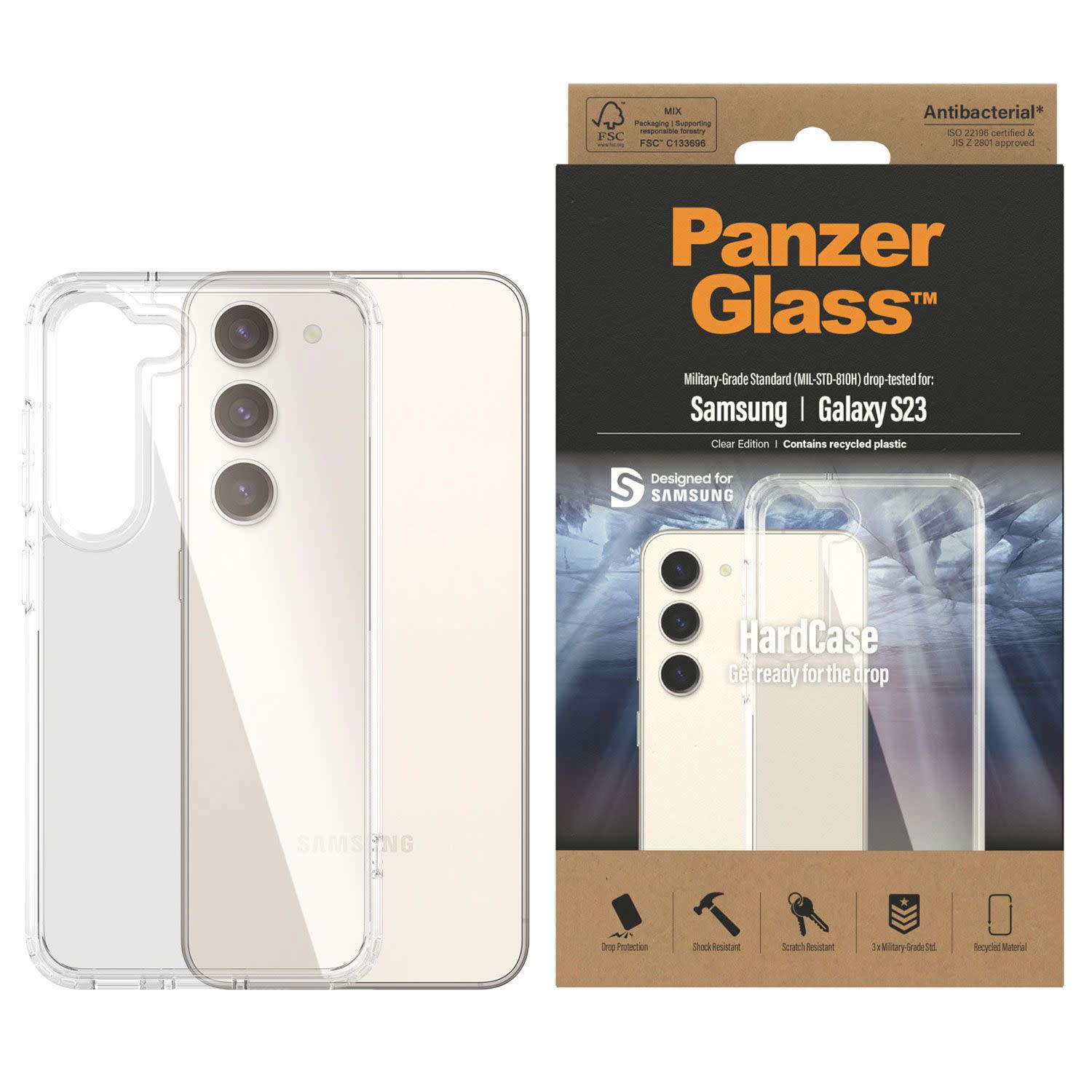 Εικόνα 3 του PanzerGlass Θήκη Back Cover για Samsung Galaxy S23 HardCase, Διάφανη