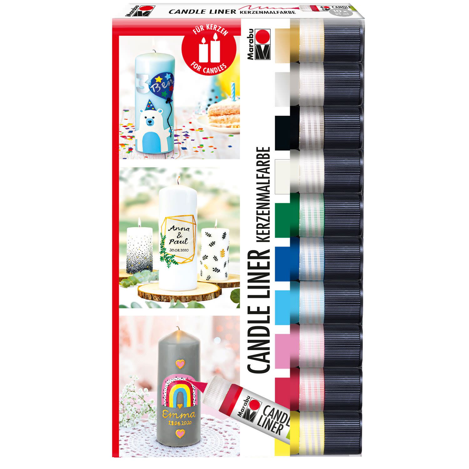 Κάνε κλικ για να δεις την εικόνα 1 του Marabu Candle Pen Set 10*25ml