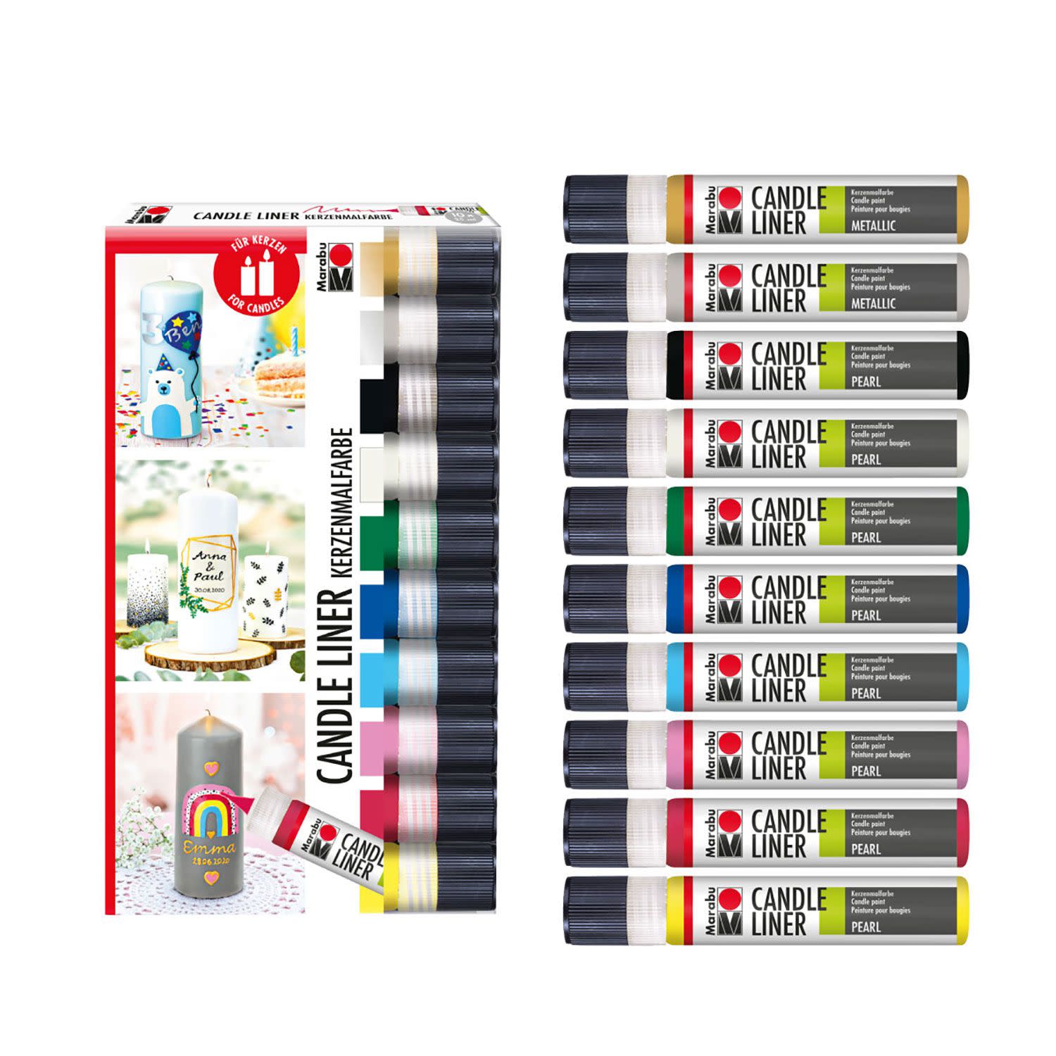 Κάνε κλικ για να δεις την εικόνα 2 του Marabu Candle Pen Set 10*25ml