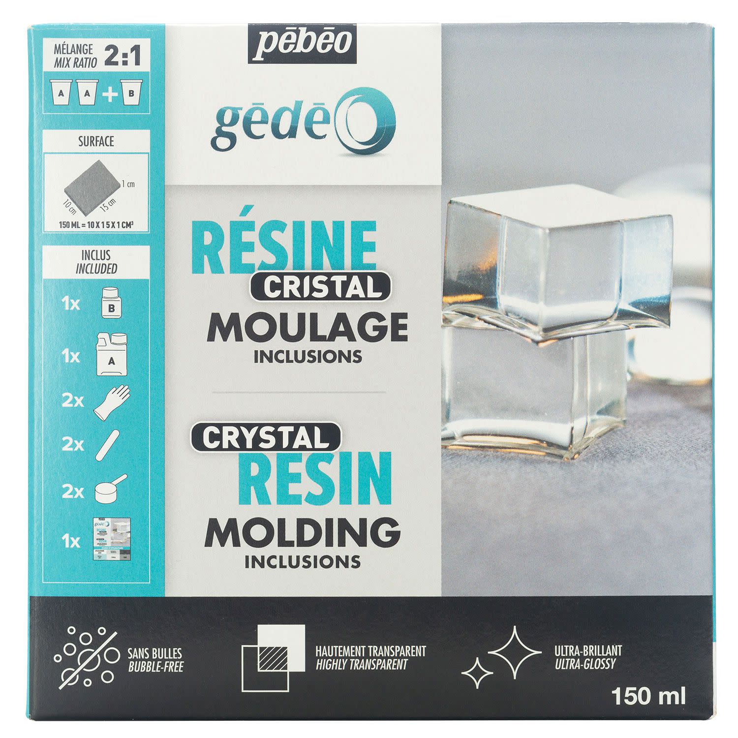 Κάνε κλικ για να δεις την εικόνα 2 του Pebeo Κρυσταλλική Ρητίνη 150ml Gedeo