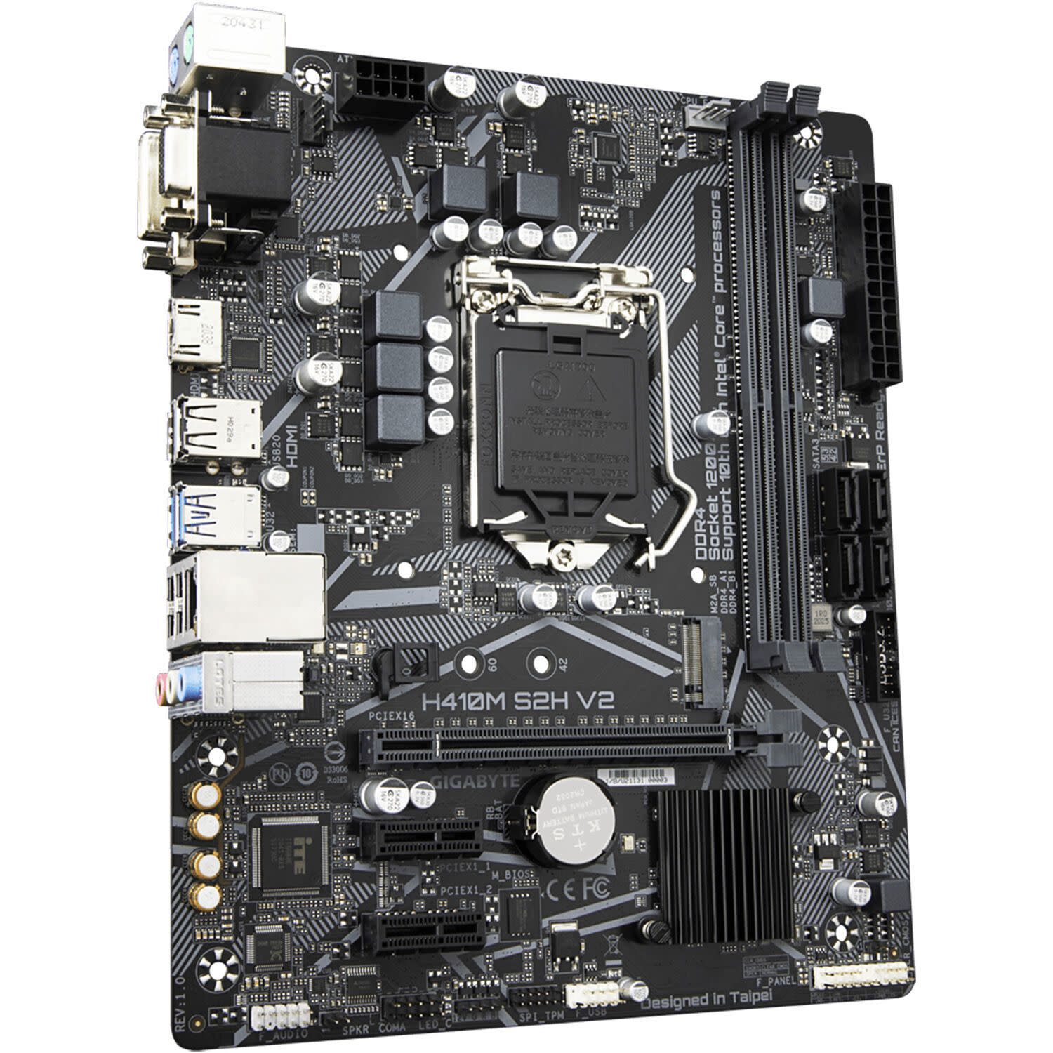 Κάνε κλικ για να δεις την εικόνα 2 του Gigabyte Motherboard H410M S2H V2 (H410/1200/DDR4)