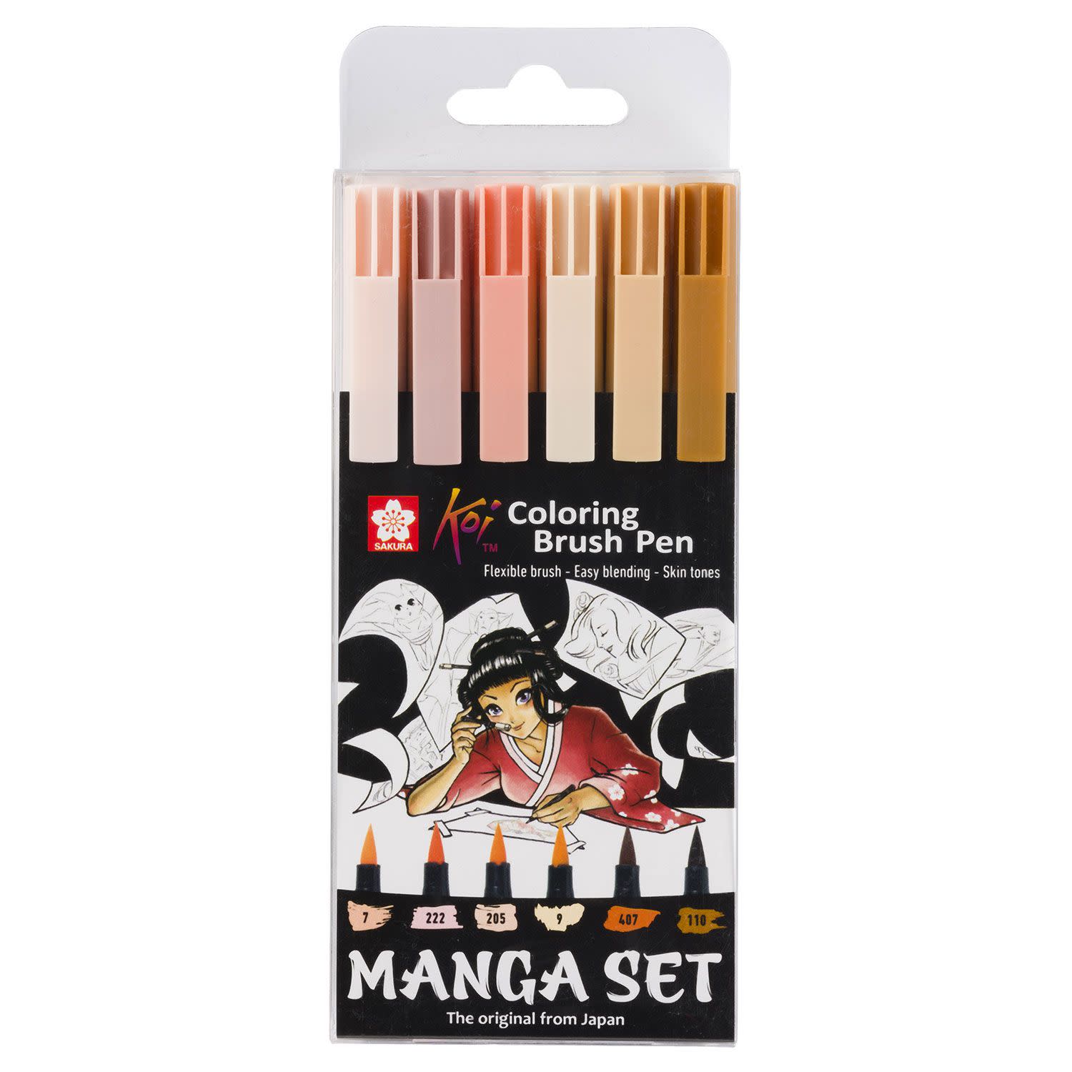 Εικόνα 1 του Talens Μαρκαδόροι Ζωγραφικής Koi Manga Skin Tones 6τεμ.