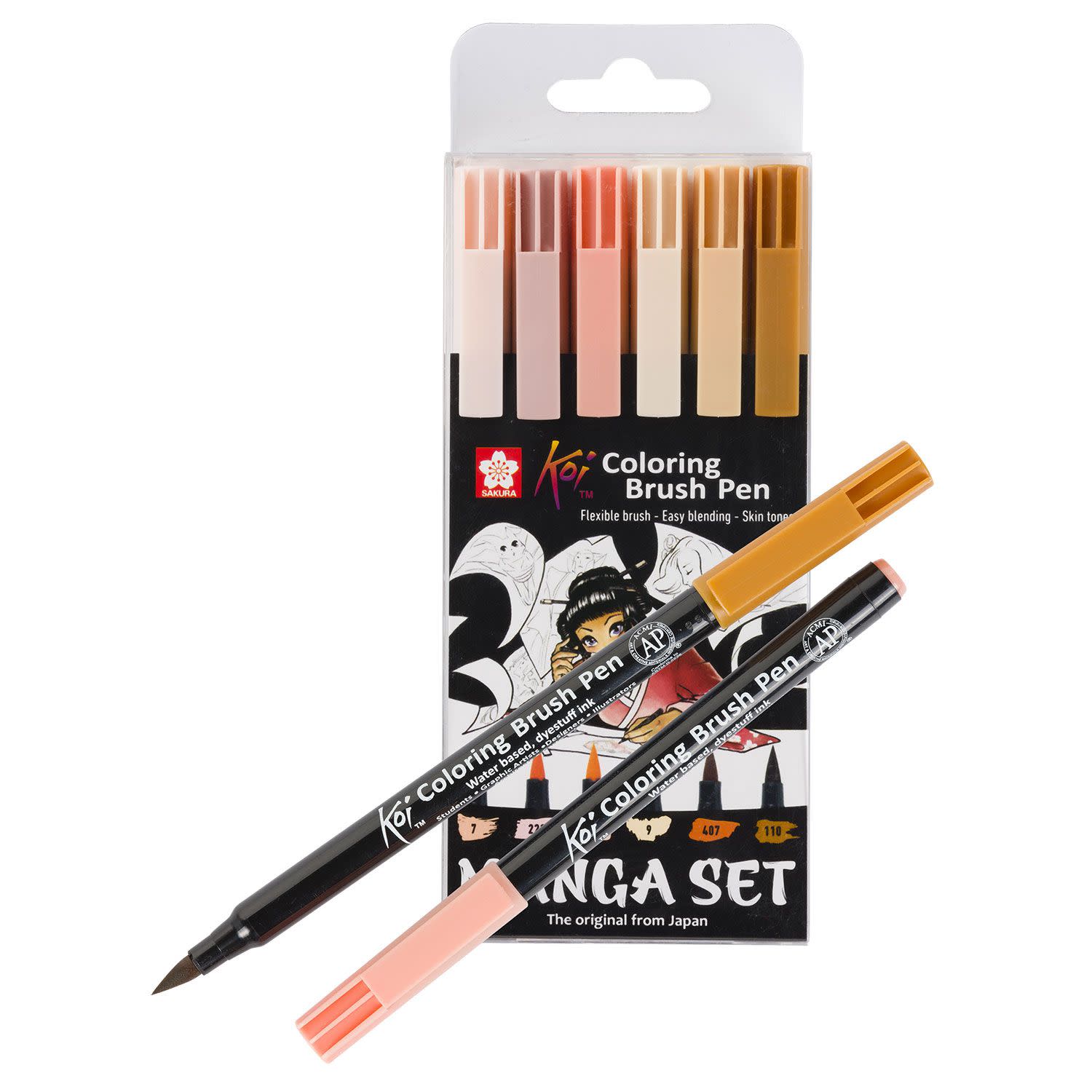 Εικόνα 4 του Talens Μαρκαδόροι Ζωγραφικής Koi Manga Skin Tones 6τεμ.