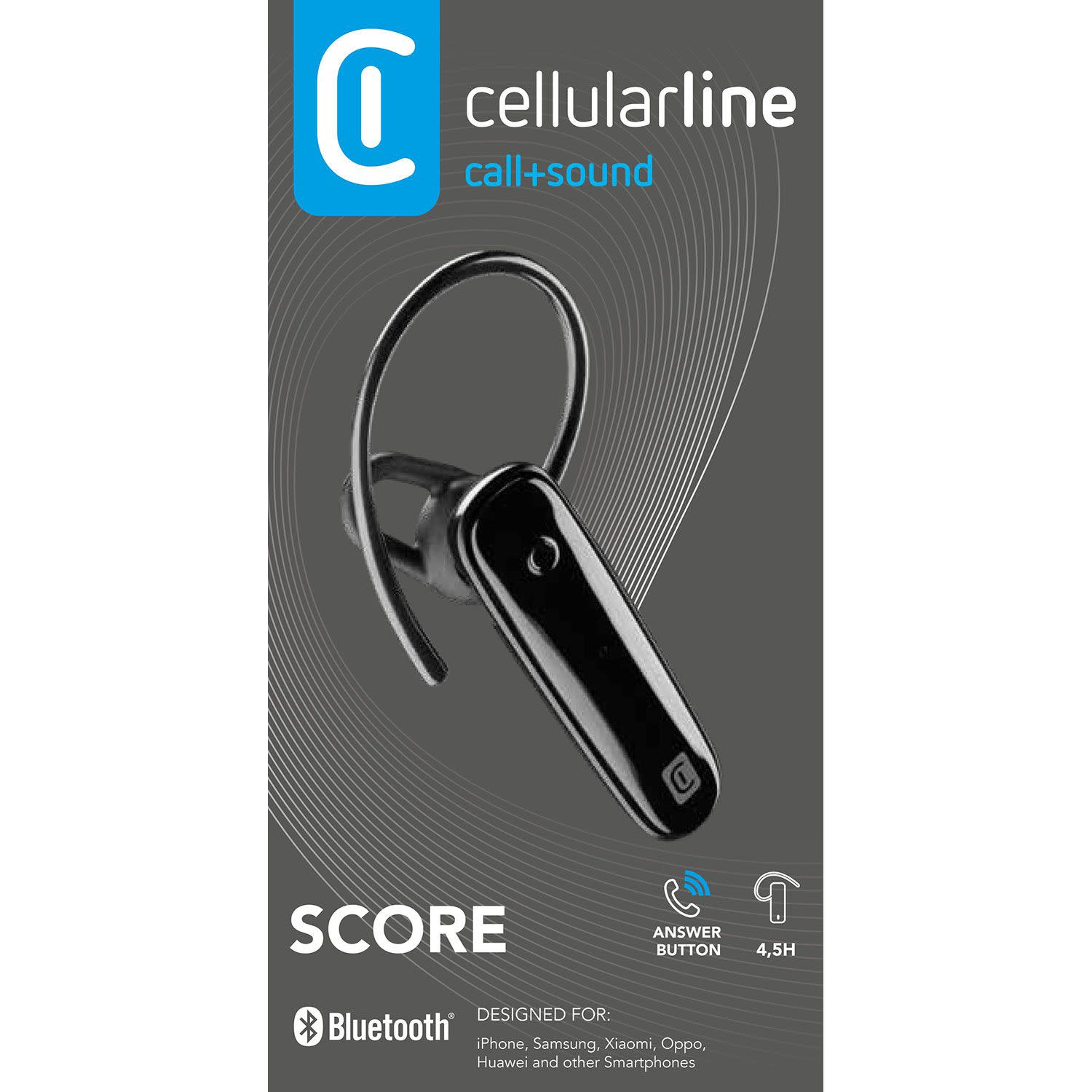 Κάνε κλικ για να δεις την εικόνα 2 του Cellularline Bluetooth Headset Score Μαύρο