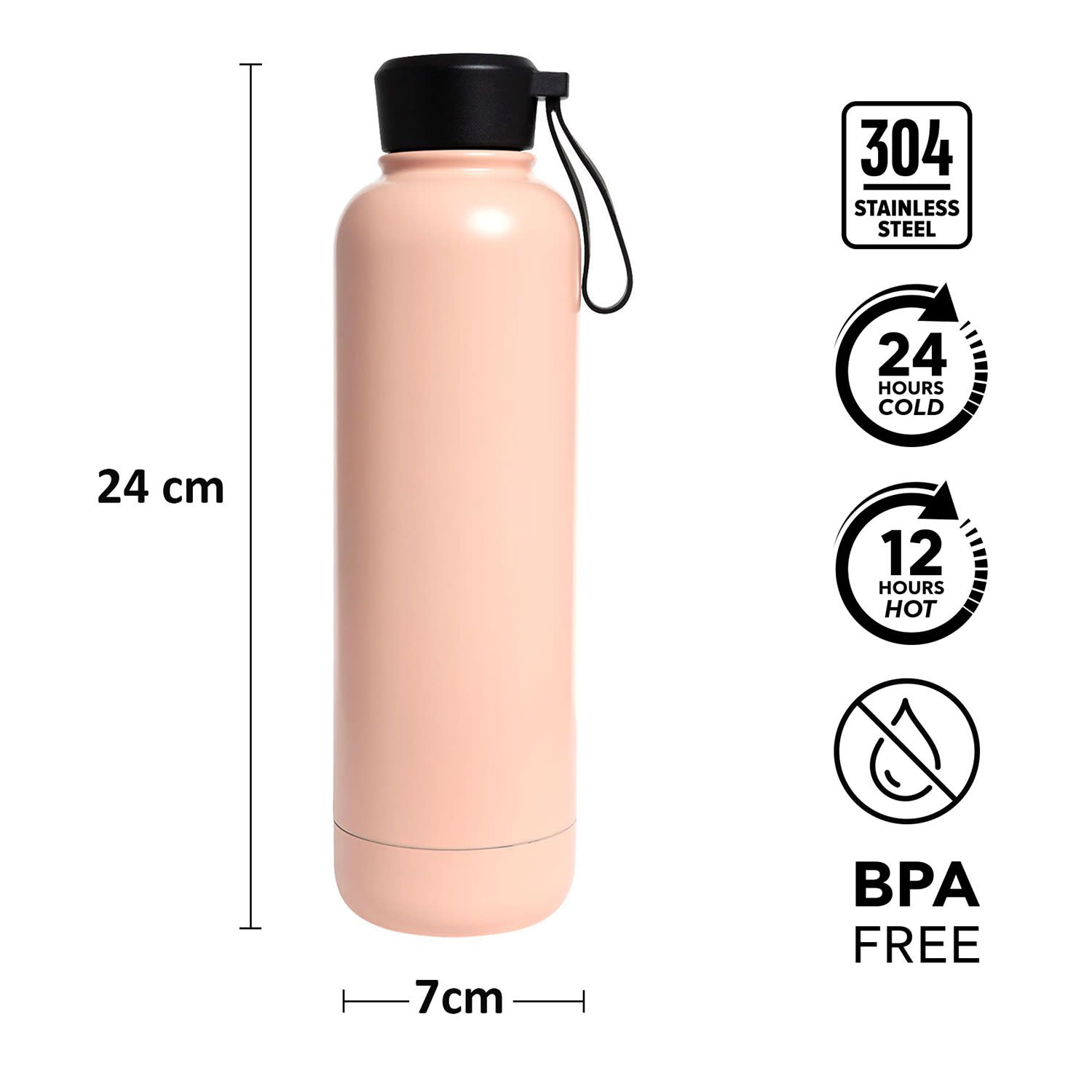 Εικόνα 2 του Sentio Παγούρι Θερμός Earth Ροζ 500ml