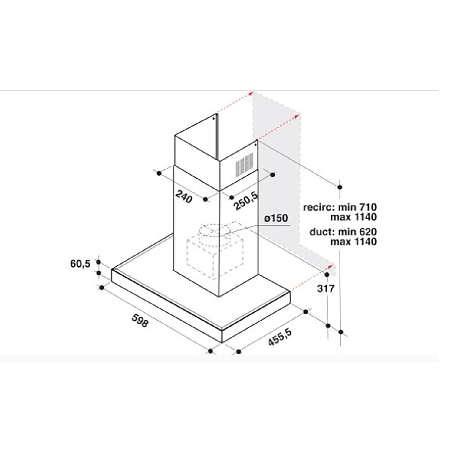 Εικόνα 13 του Whirlpool WHBS62FLTK/1 Απορροφητήρας Τζάκι