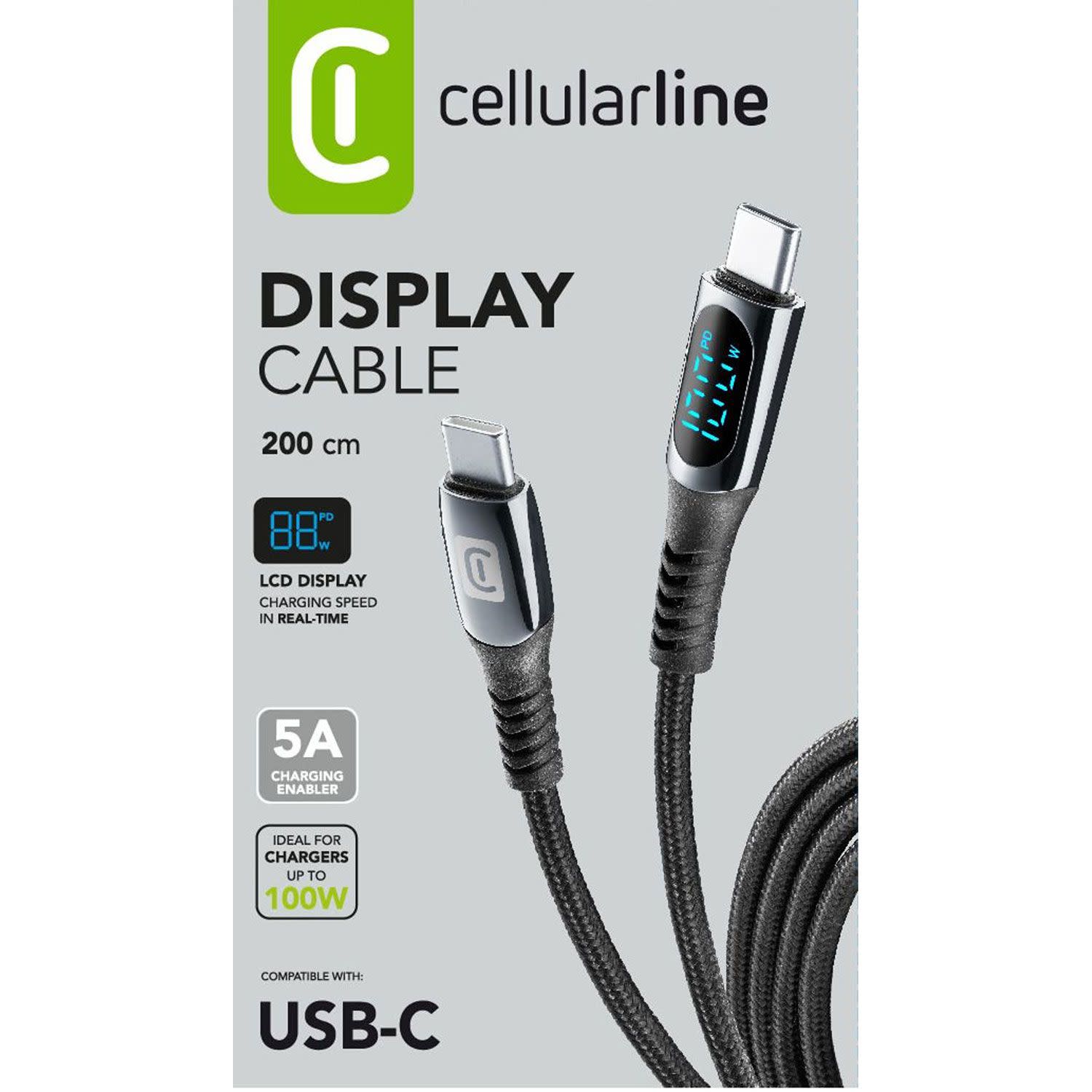 Εικόνα 3 του Cellularline Καλώδιο USB-C to USB-C 100W 2 m Μαύρο