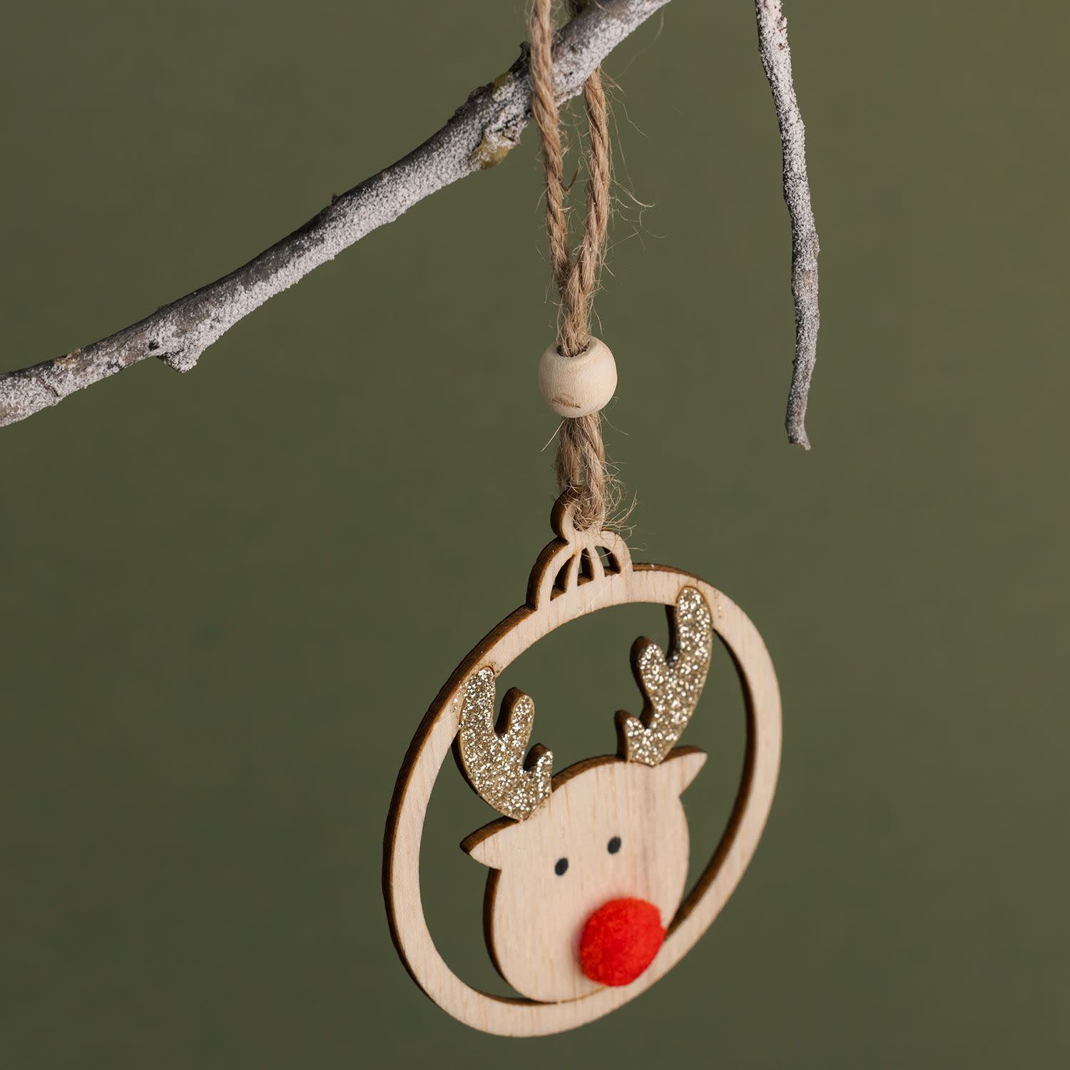 Εικόνα 3 του Sentio Σετ Χριστουγεννιάτικα Στολίδια Ελάφι 4 Τμχ