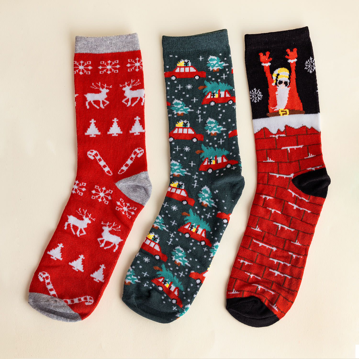 Εικόνα 1 του Set 3 Ζευγάρια Κάλτσες Χριστουγεννιάτικες Dark Colors Sentio