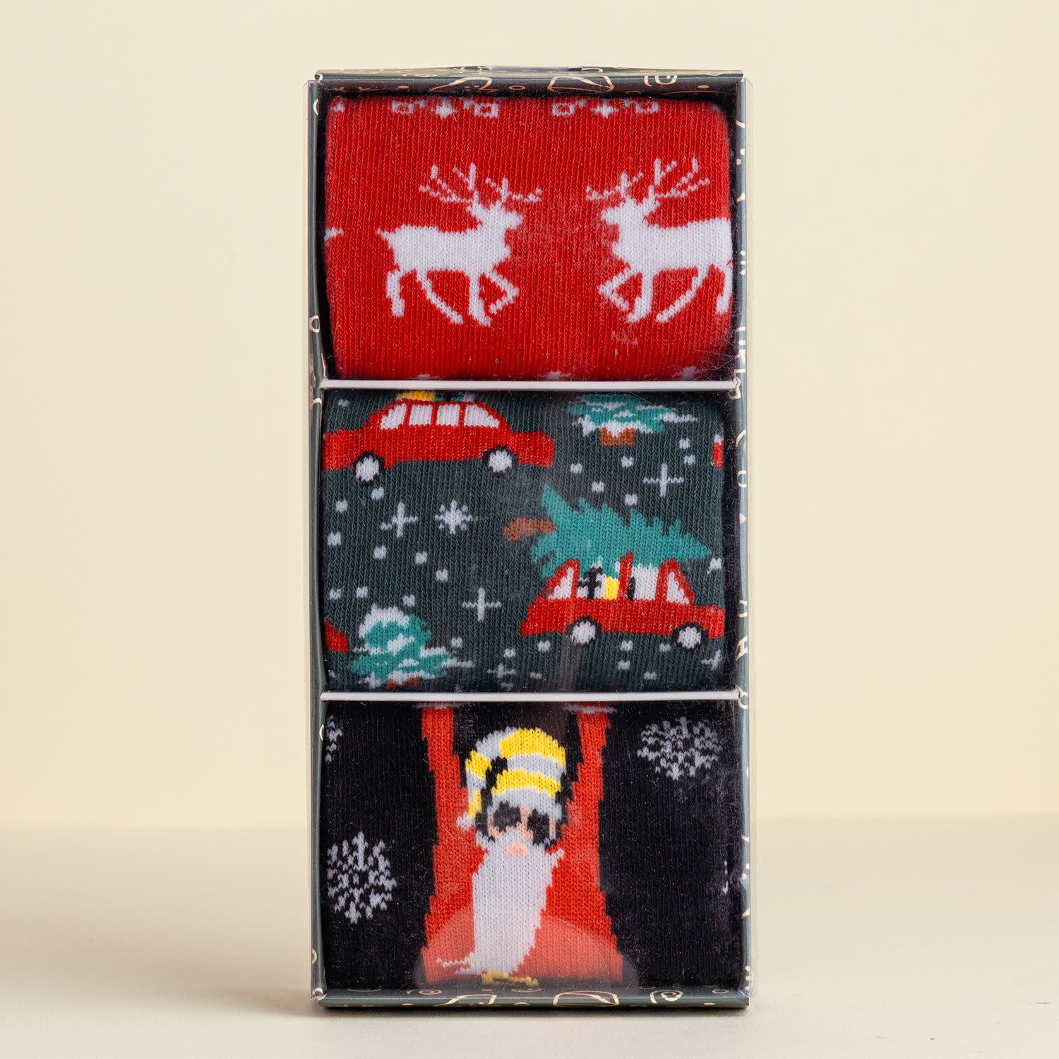 Εικόνα 2 του Set 3 Ζευγάρια Κάλτσες Χριστουγεννιάτικες Dark Colors Sentio