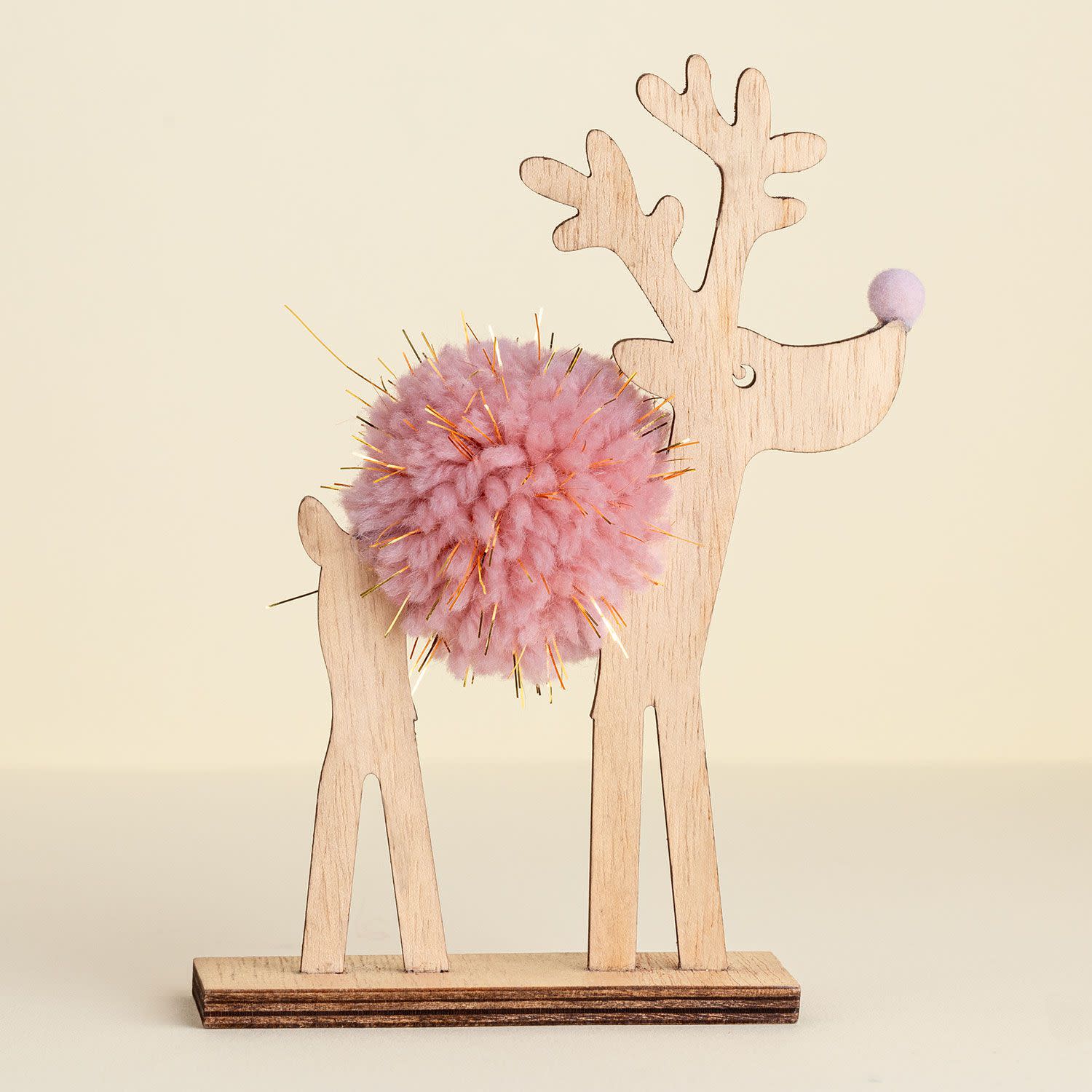 Εικόνα 1 του Ξύλινο Διακοσμητικό Ροζ Τάρανδος Sentio